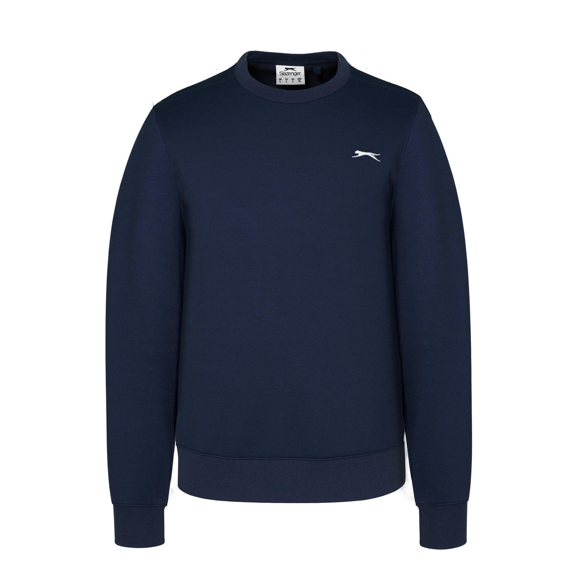 Slazenger Men's Fleece Crew Sweater - Navy - 4XL