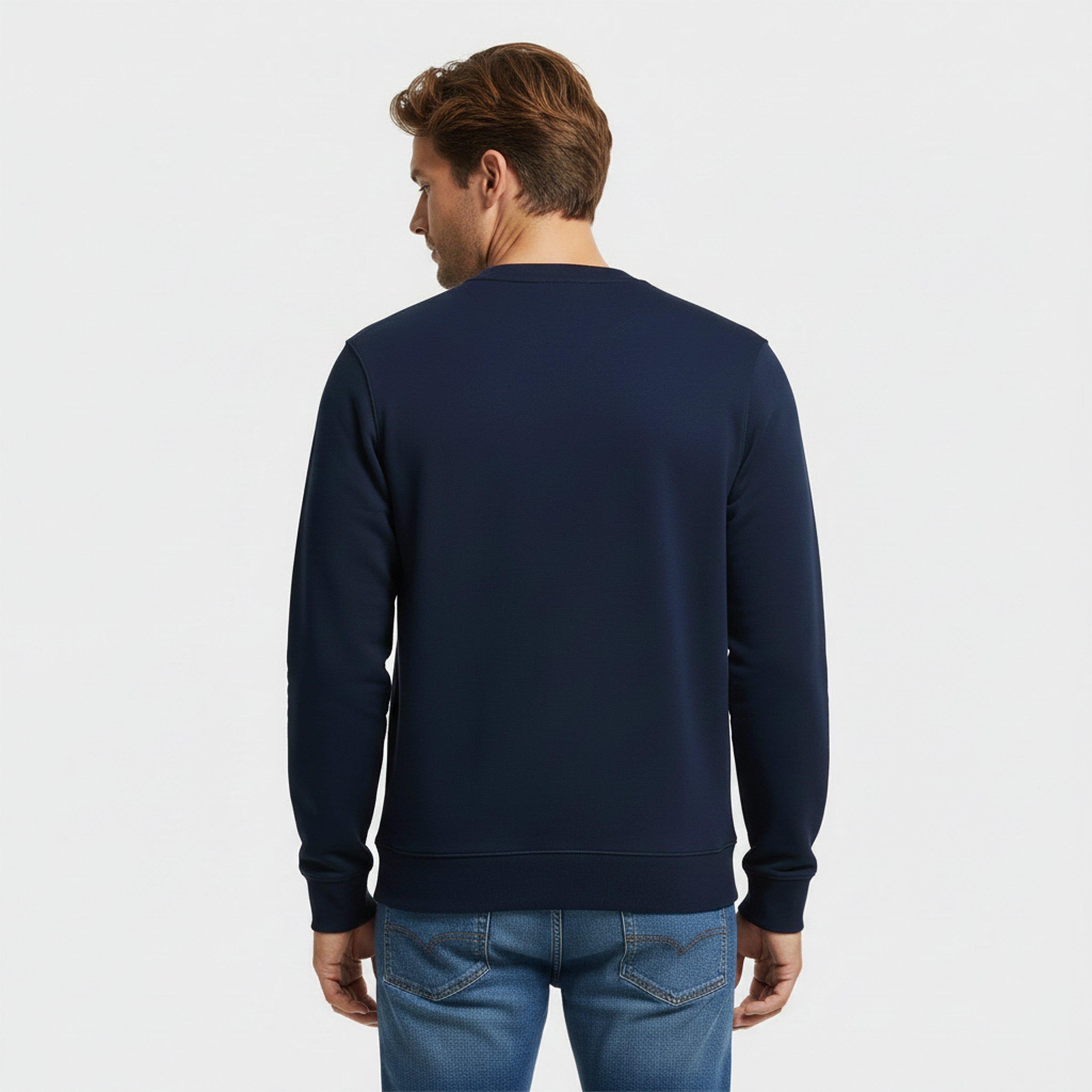 Navy - Slazenger - Fleece Crew Sweater Mens - 4
