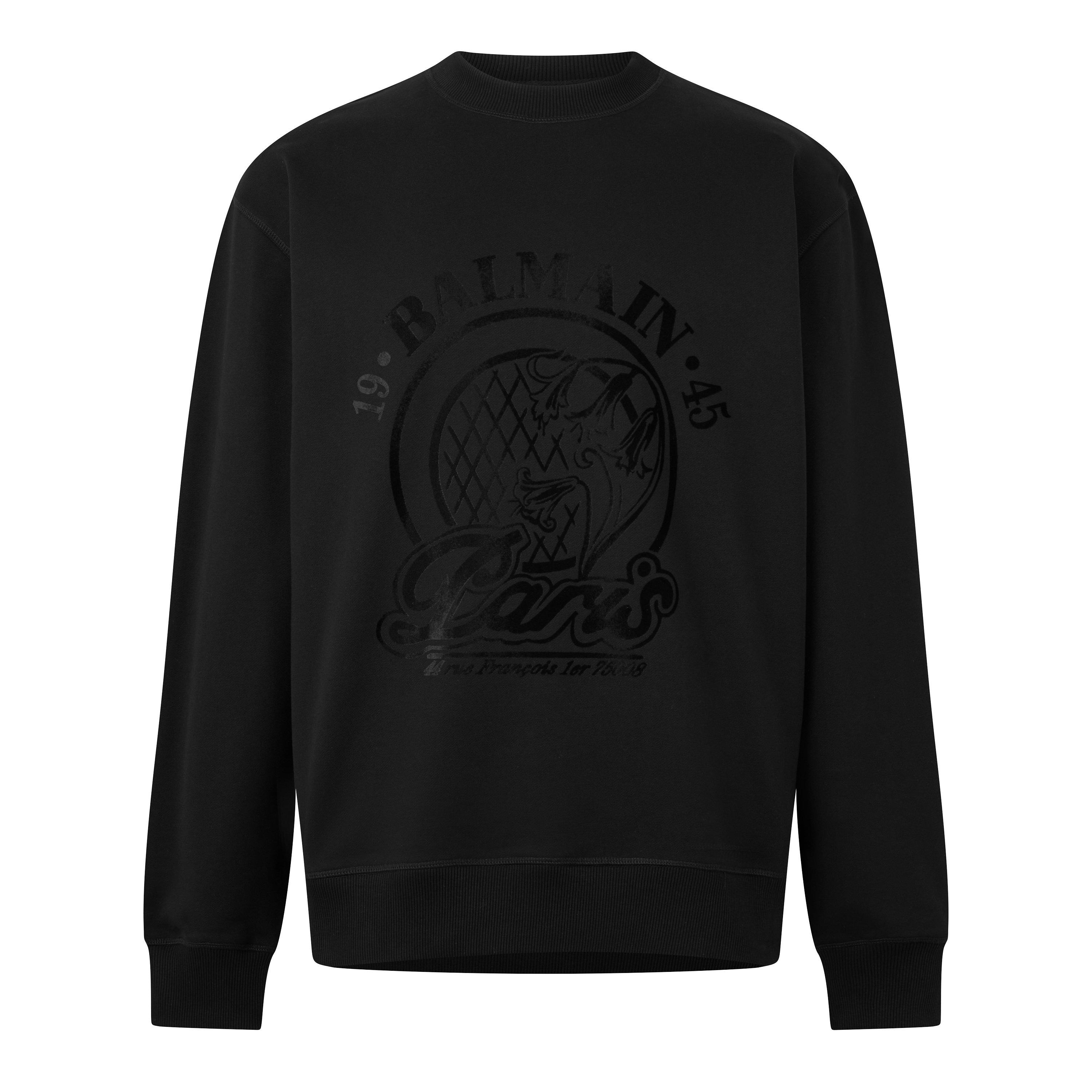 Balmain Balmain Flock Sweat Sn63 - Black - L