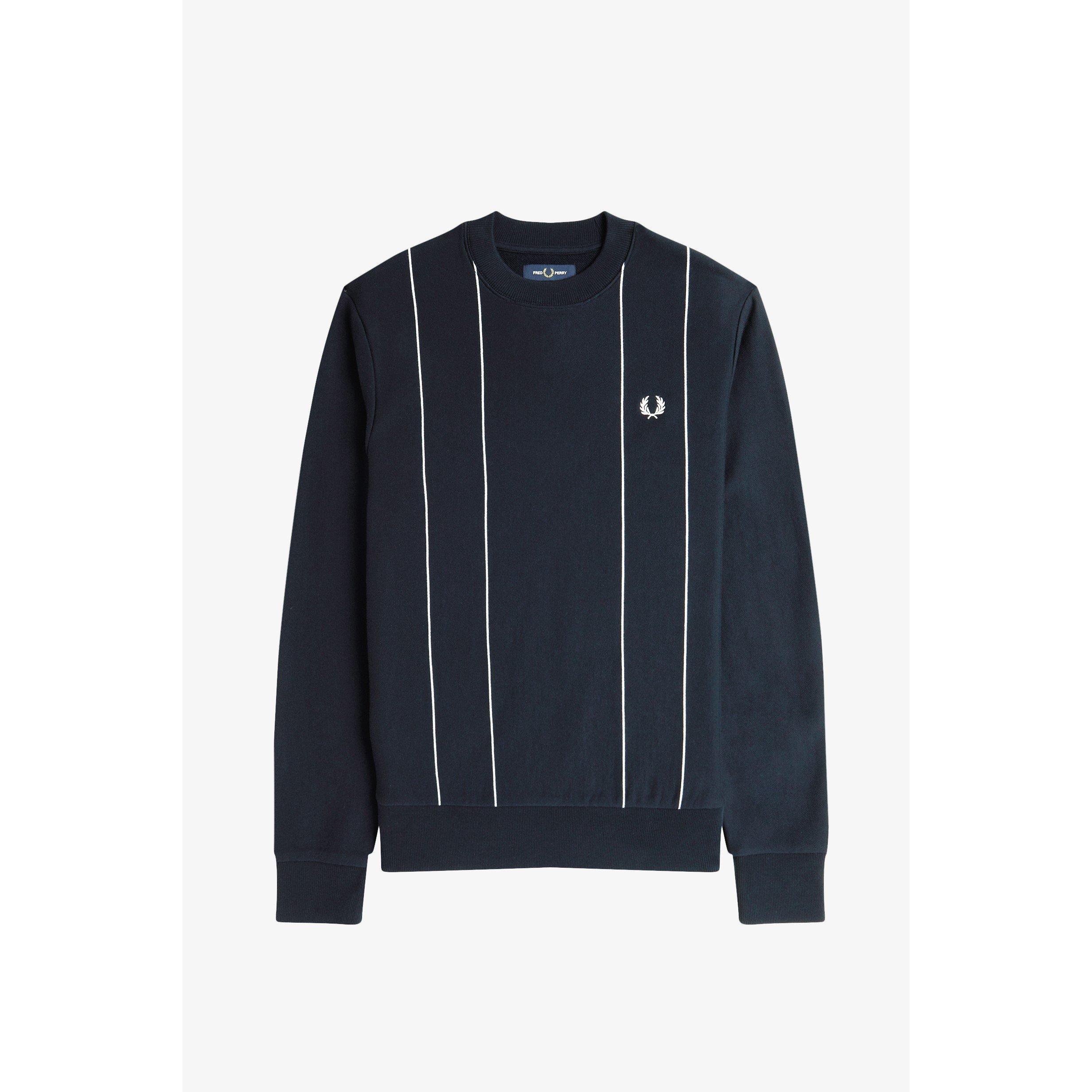 Fred Perry Men's Pinstripe Crew Sweatshirt