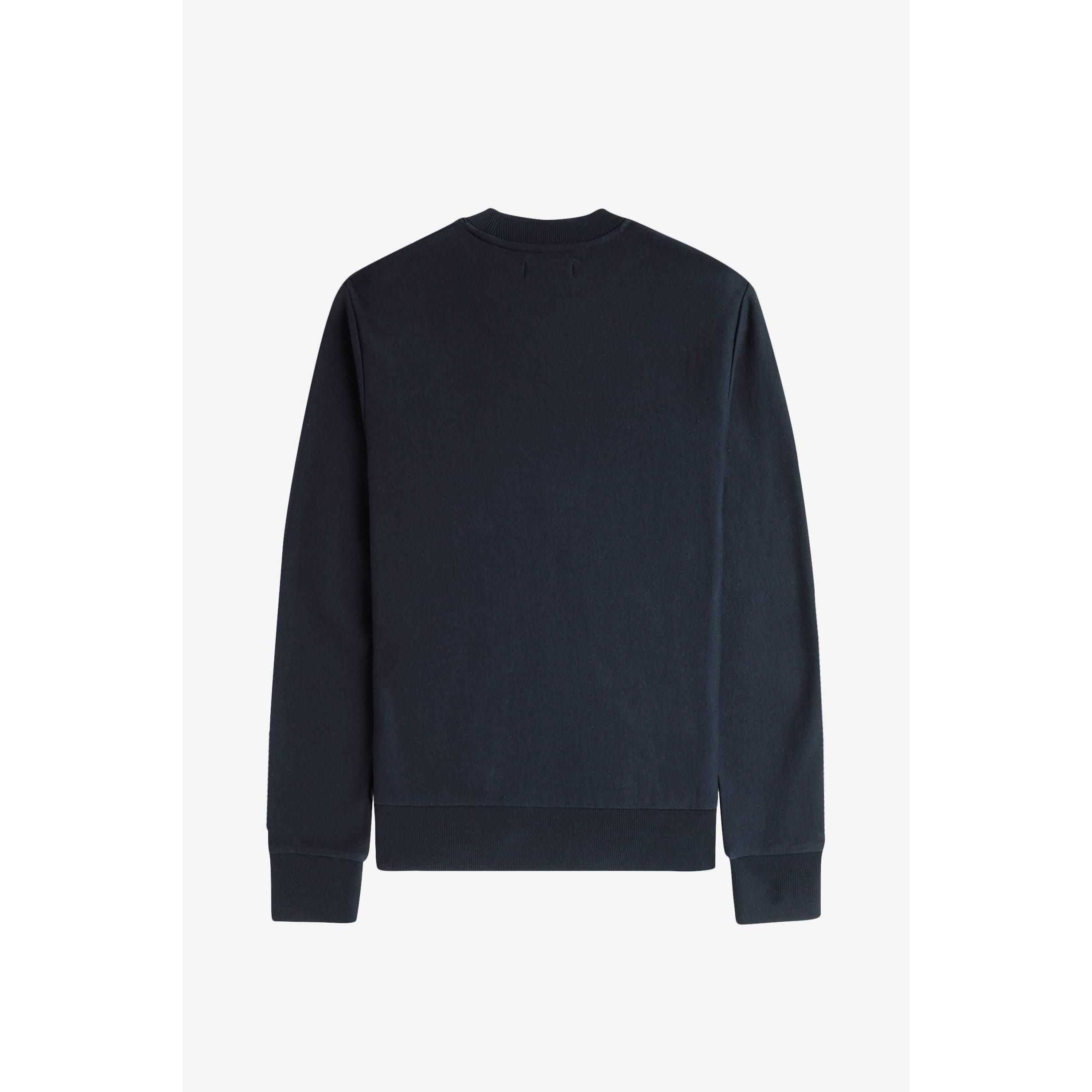 Navy 608 - Fred Perry - Men's Pinstripe Crew Sweatshirt - 2