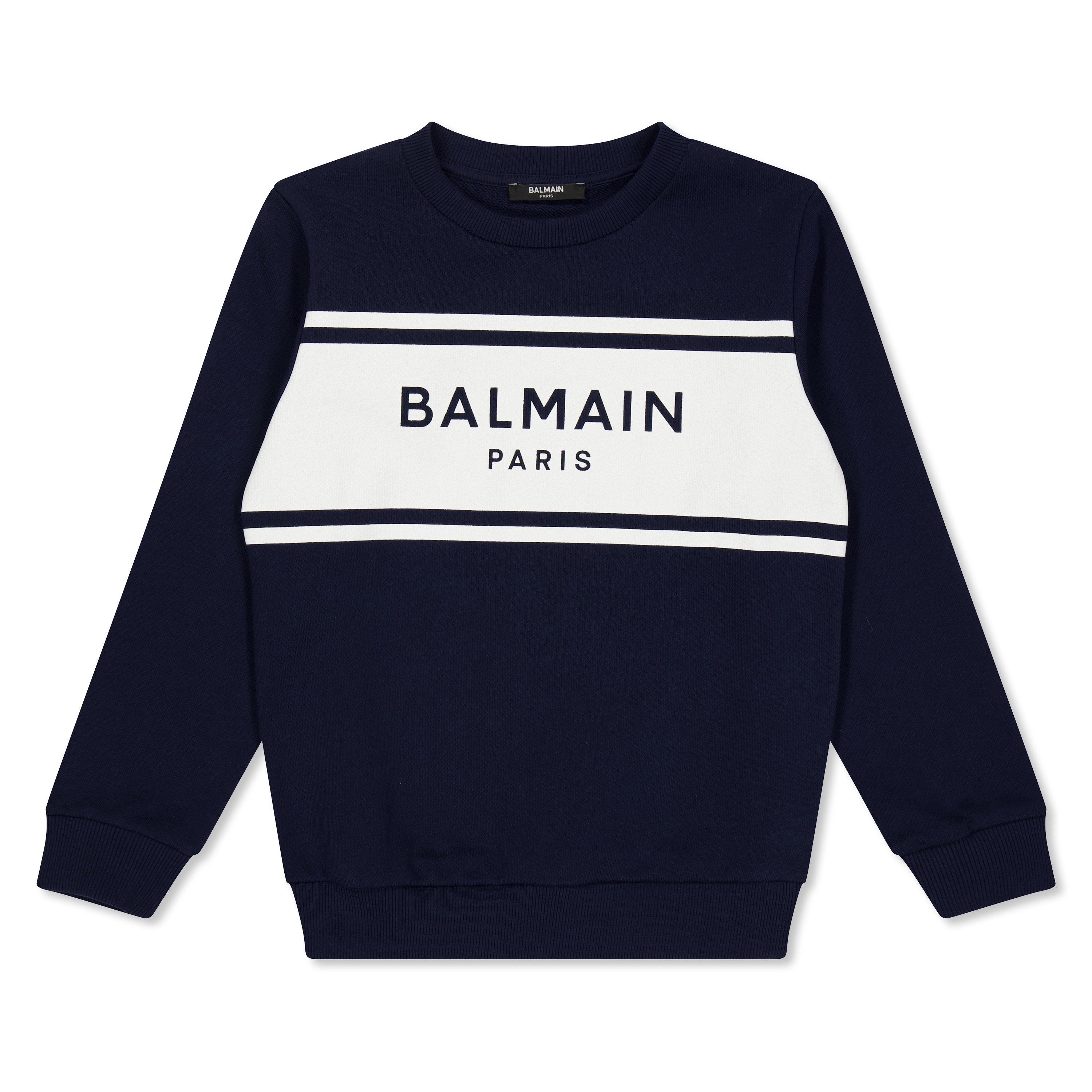 Navy 617BC - Balmain - Balmain Logo Sweat Jn61 - 1