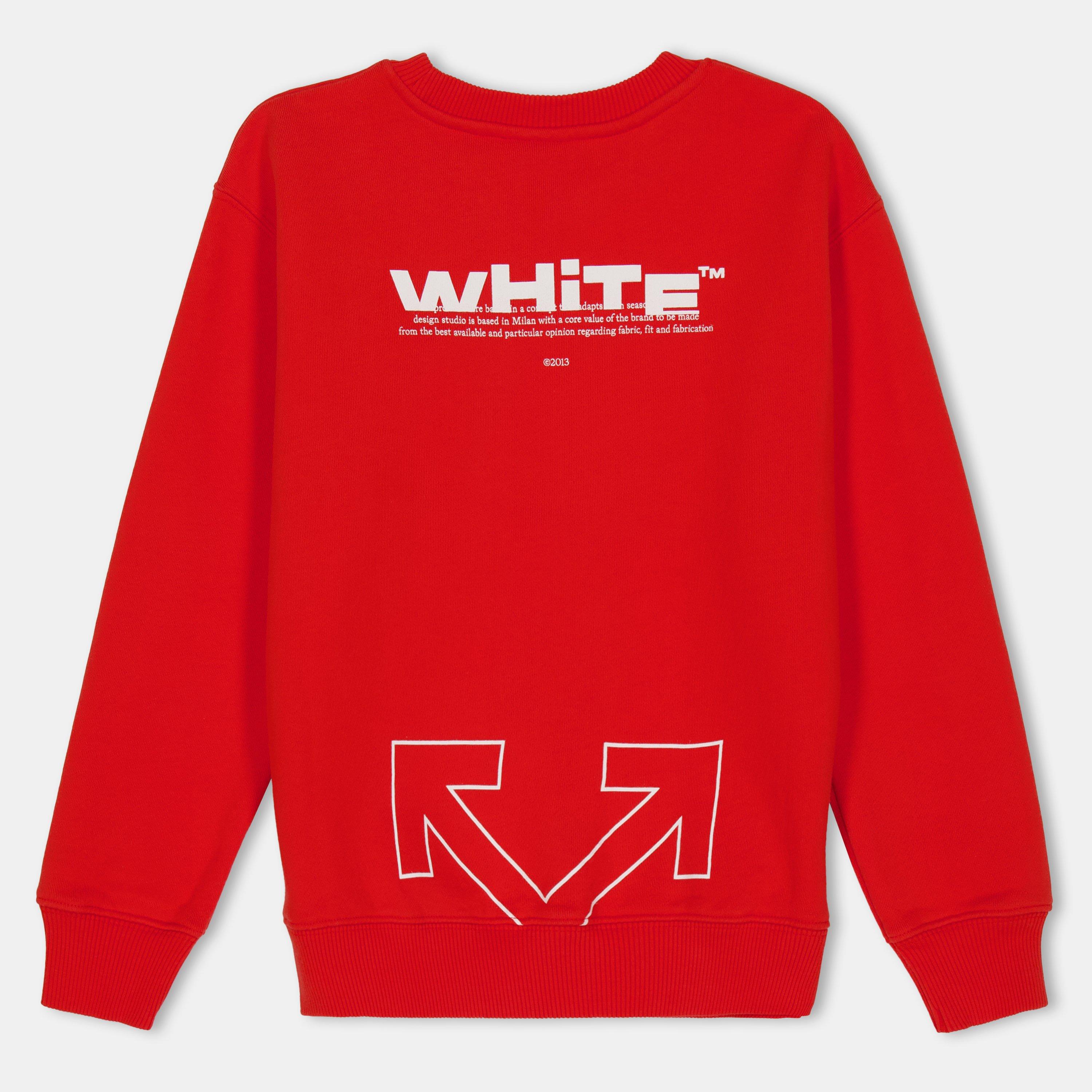 Red 2501 - Off White - Unisex Kids' Logo Crew Sweatshirt - 2