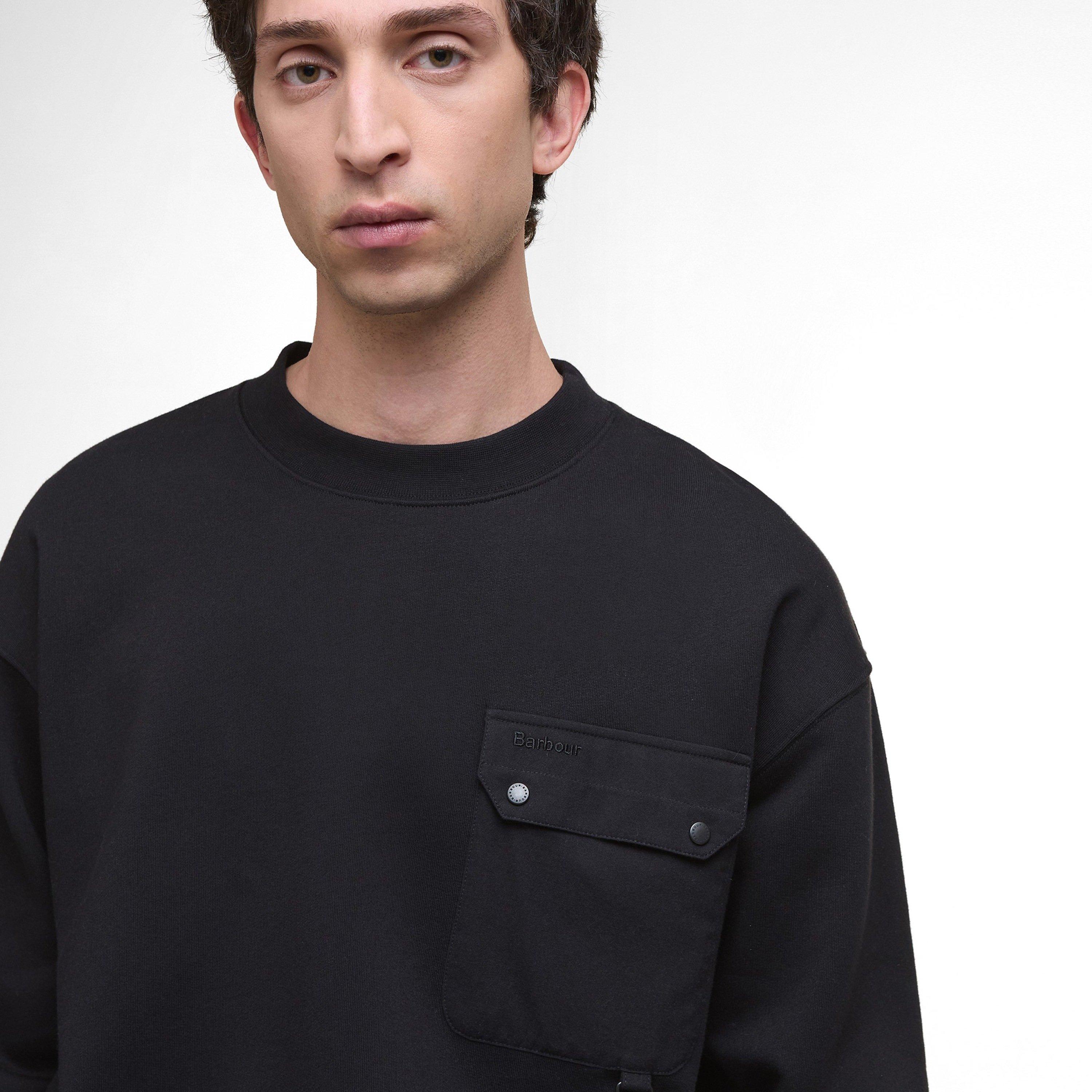 Black BK11 - Barbour - Leazes Crew Sweatshirt - 4
