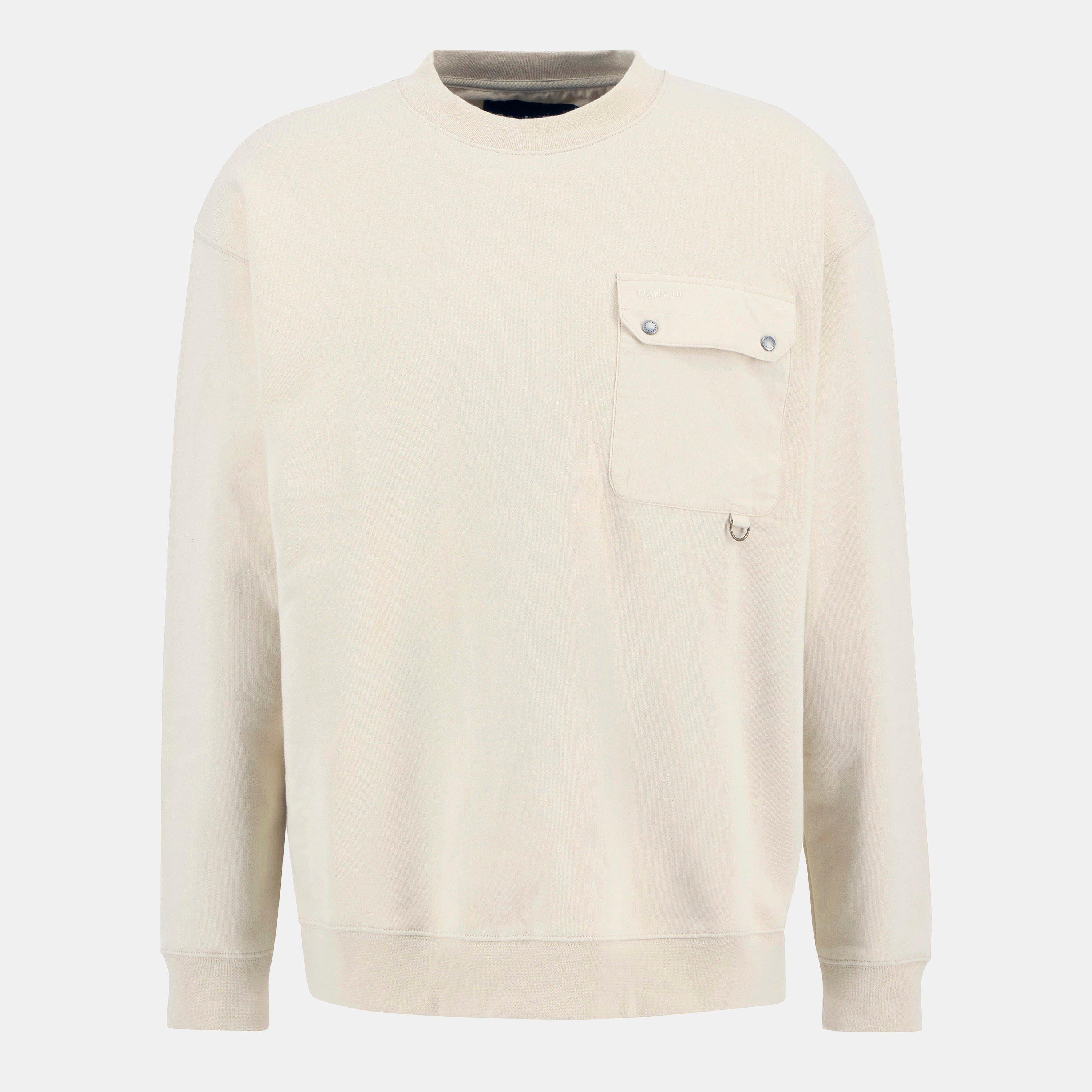 Barbour Leazes Crew Sweatshirt - Ecru BE11 - L