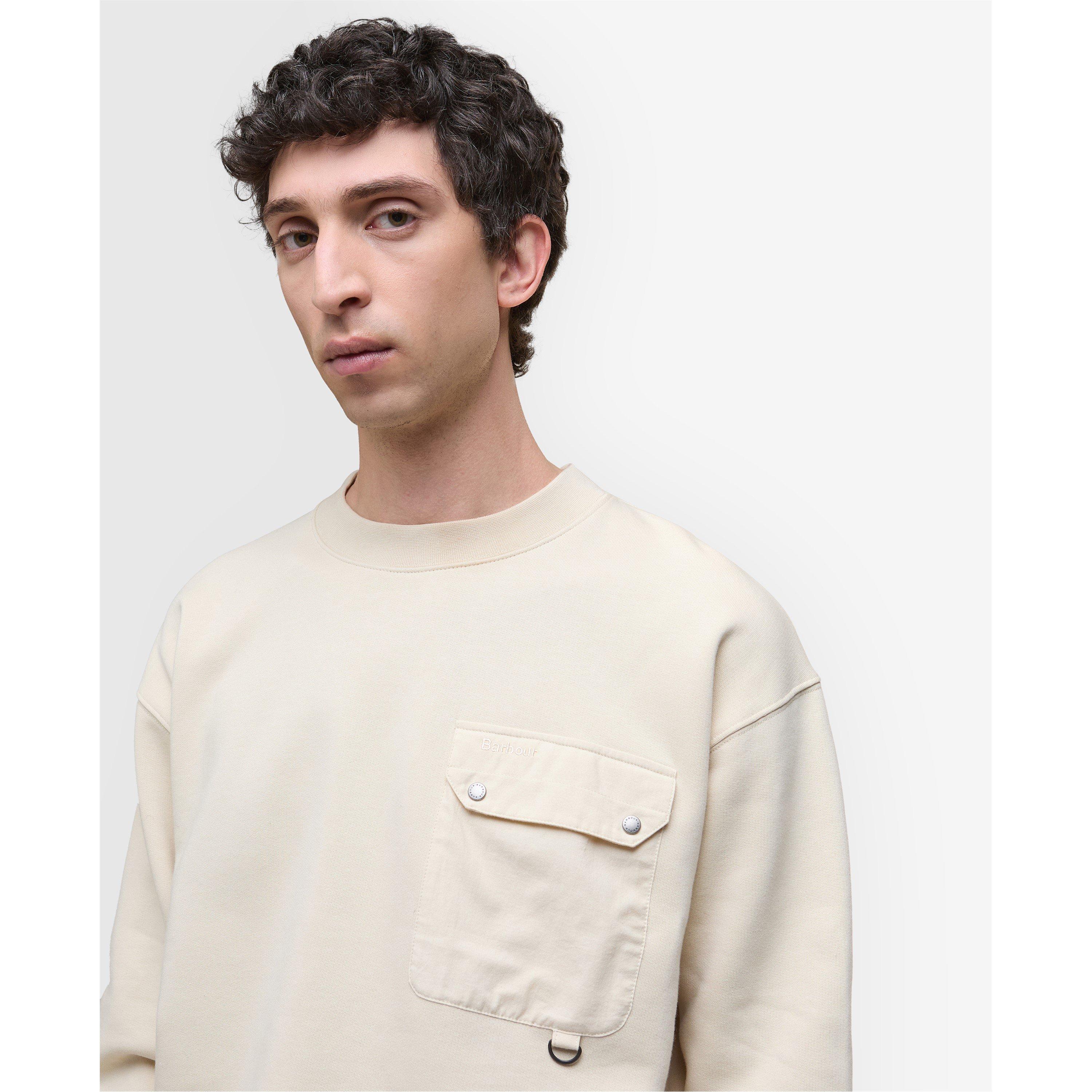 Ecru BE11 - Barbour - Leazes Crew Sweatshirt - 3