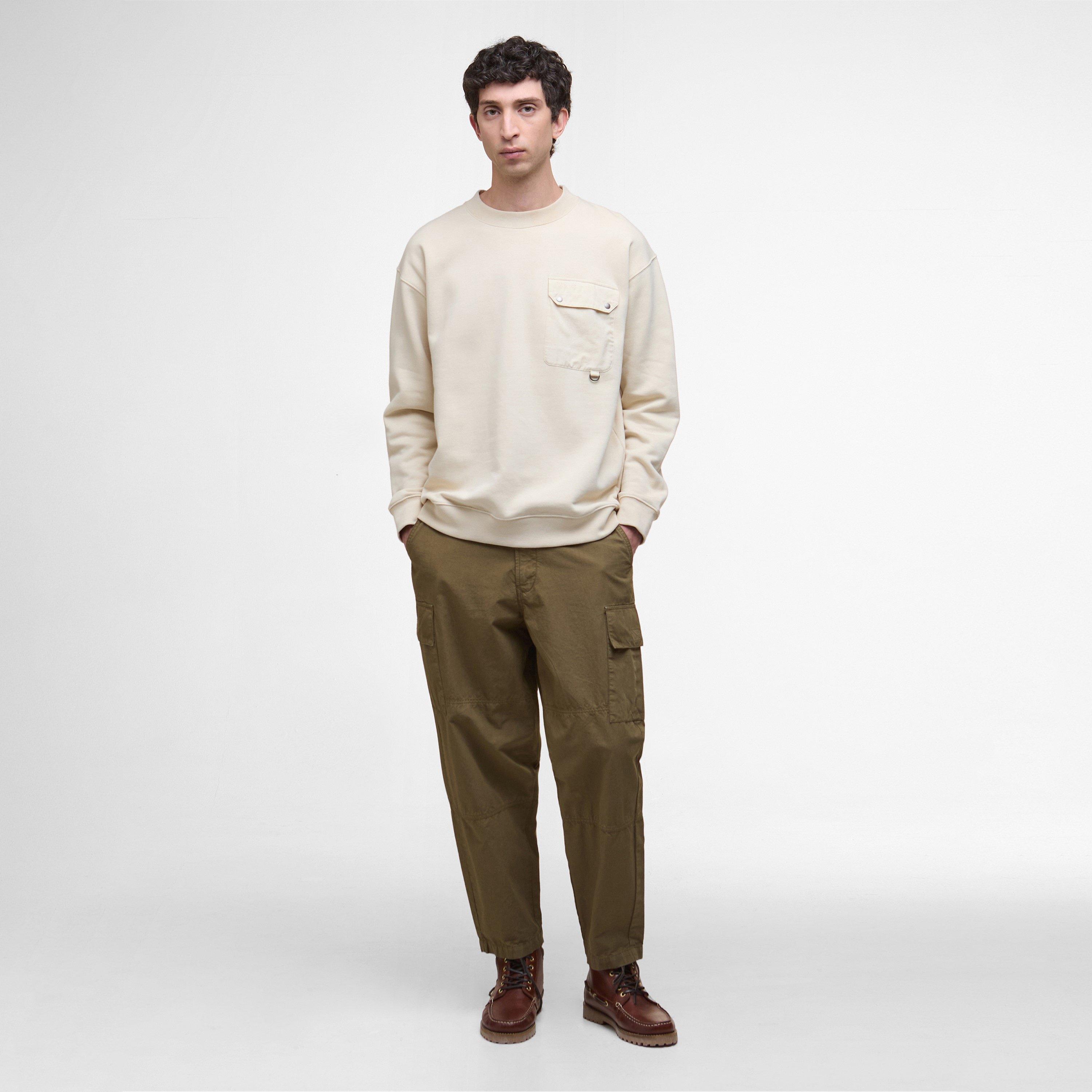 Ecru BE11 - Barbour - Leazes Crew Sweatshirt - 5