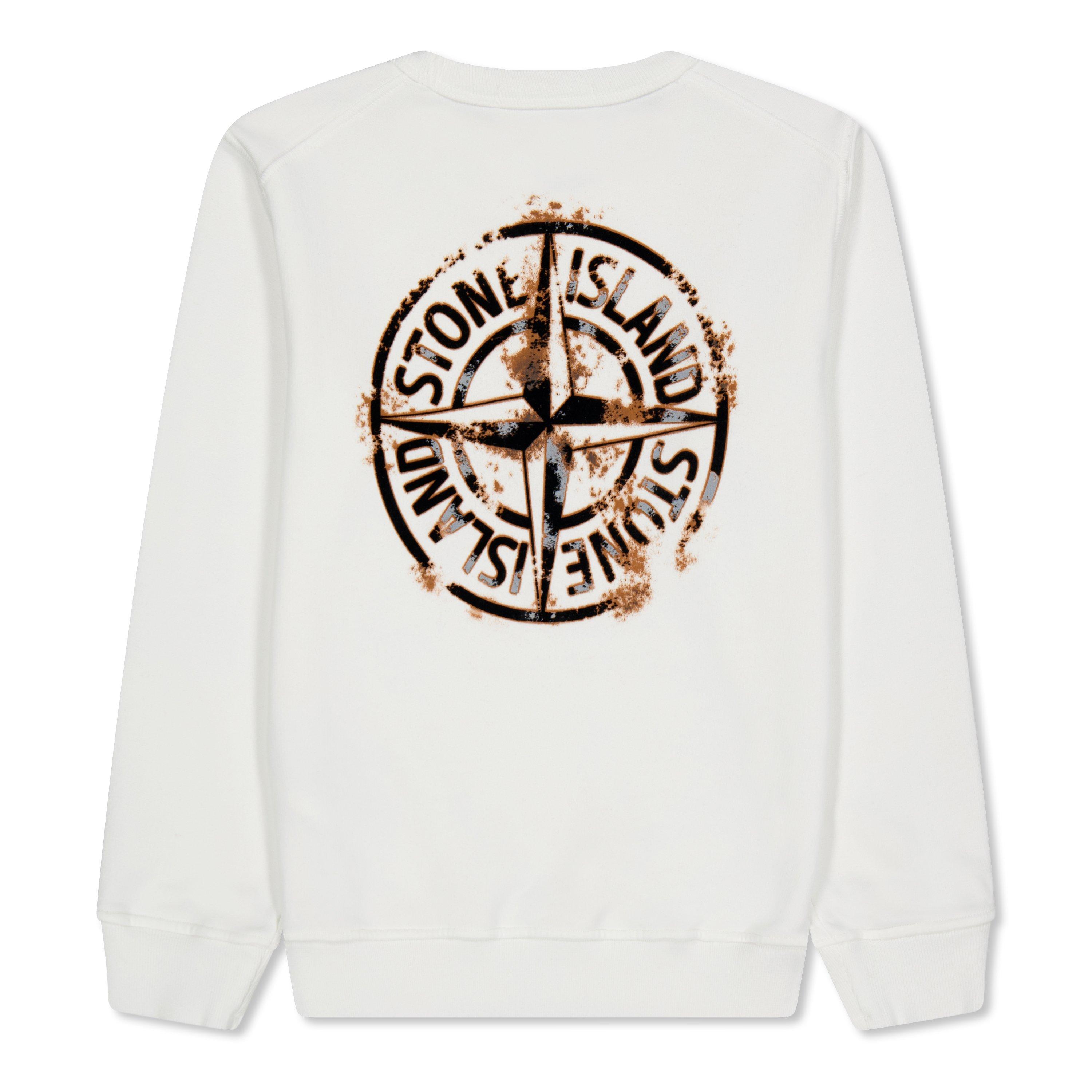 White V0001 - Stone Island - Logo Sweatshirt Juniors - 2