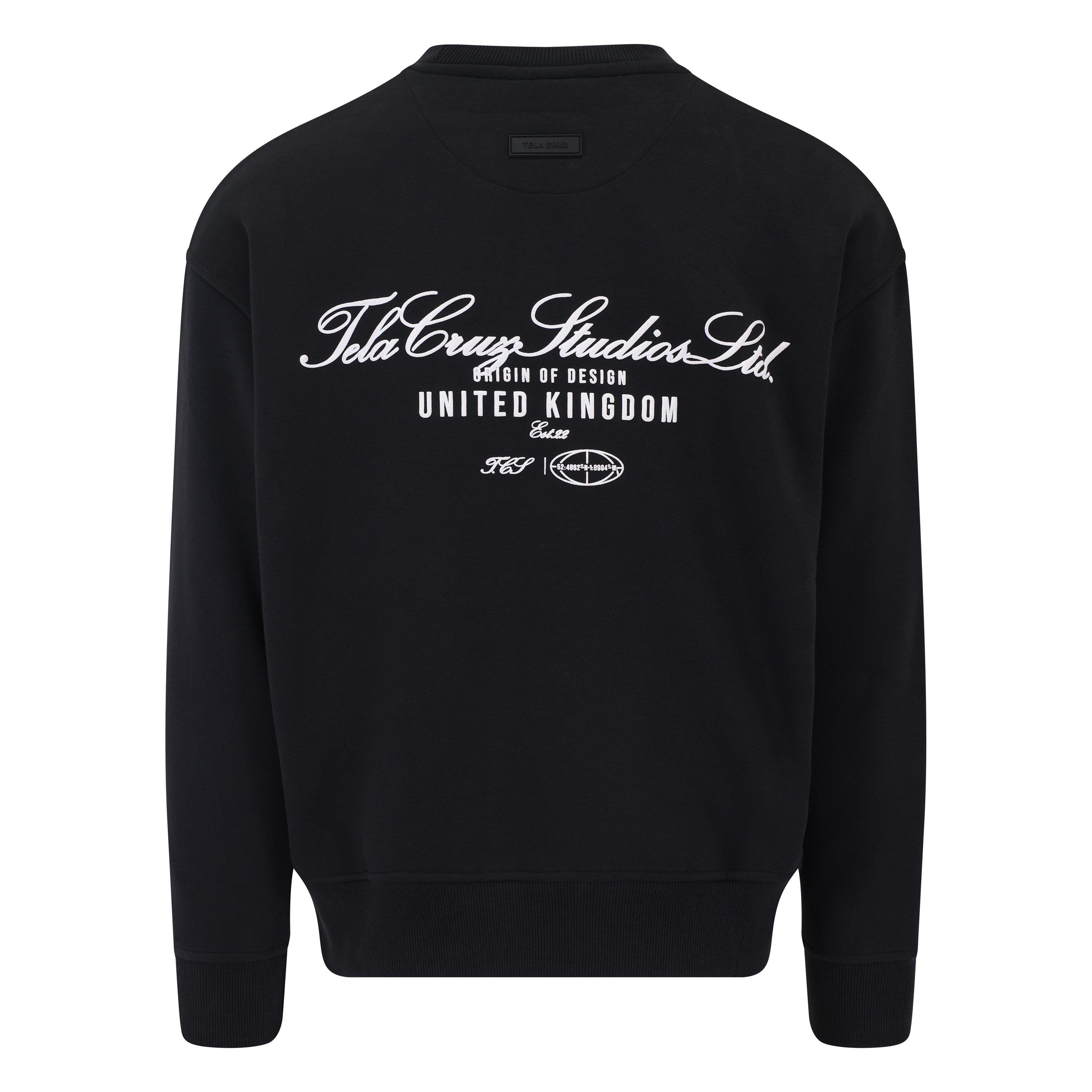Negro - Tela Cruz - Men's Studio Crew Sweatshirt - 5