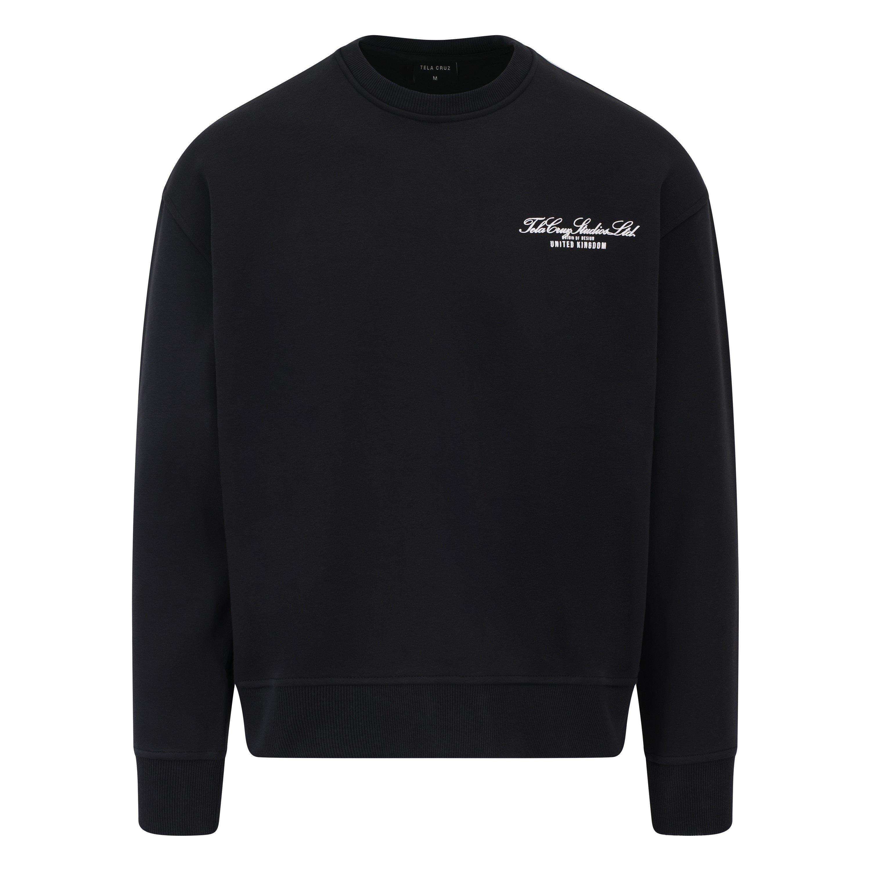 Negro - Tela Cruz - Men's Studio Crew Sweatshirt - 7