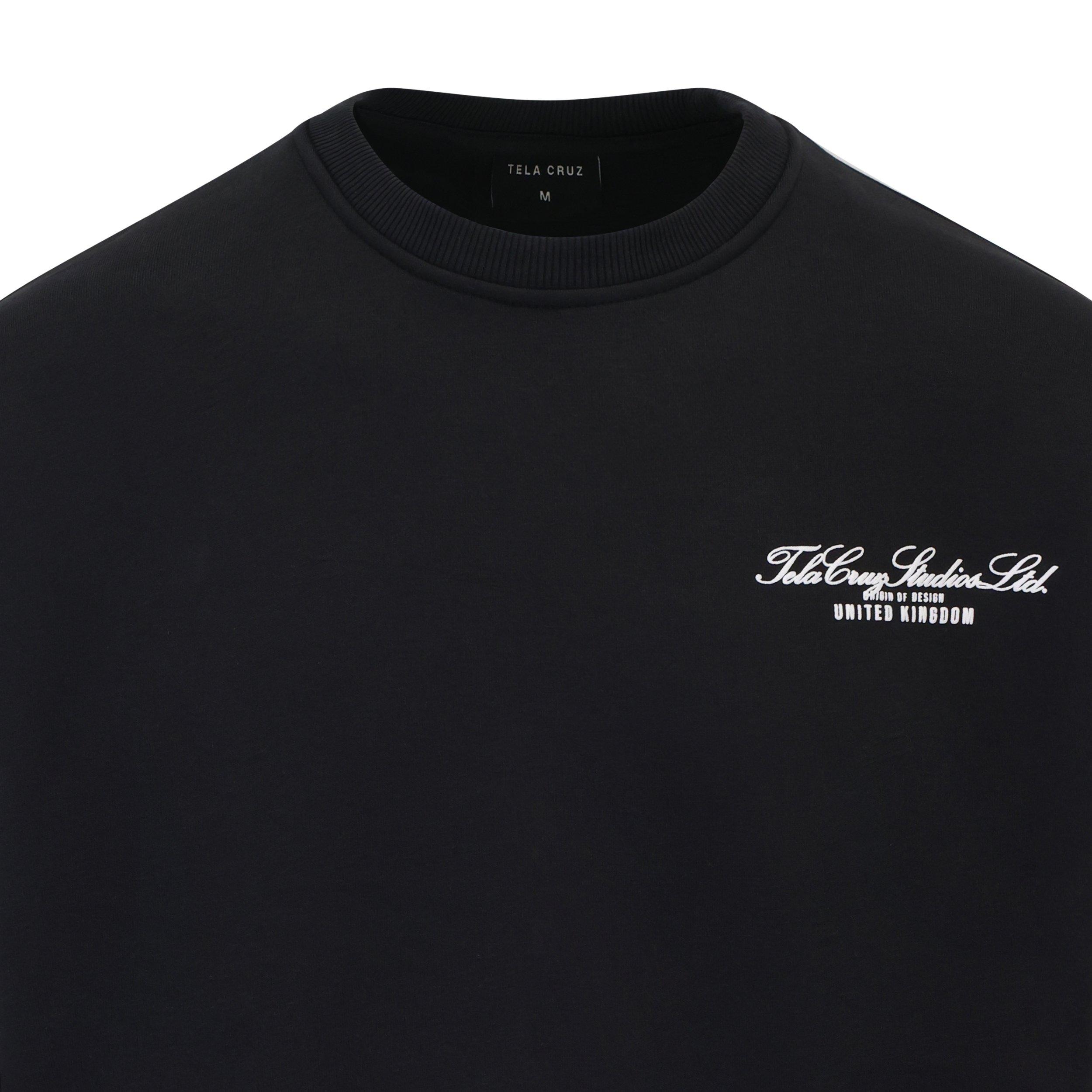Negro - Tela Cruz - Men's Studio Crew Sweatshirt - 8
