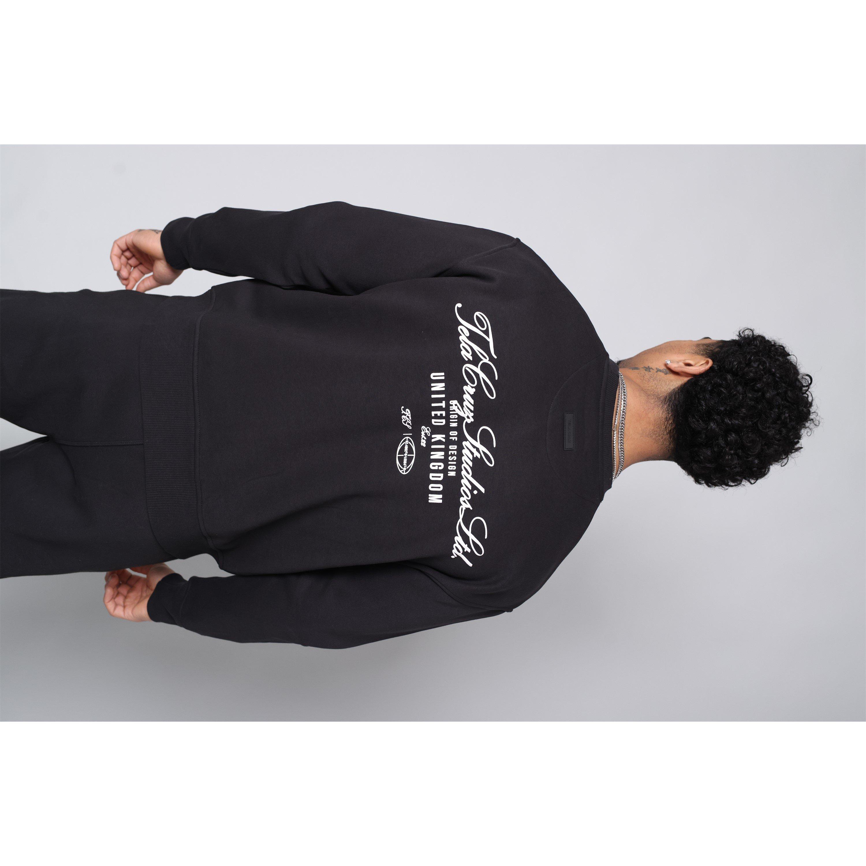 Negro - Tela Cruz - Men's Studio Crew Sweatshirt - 9