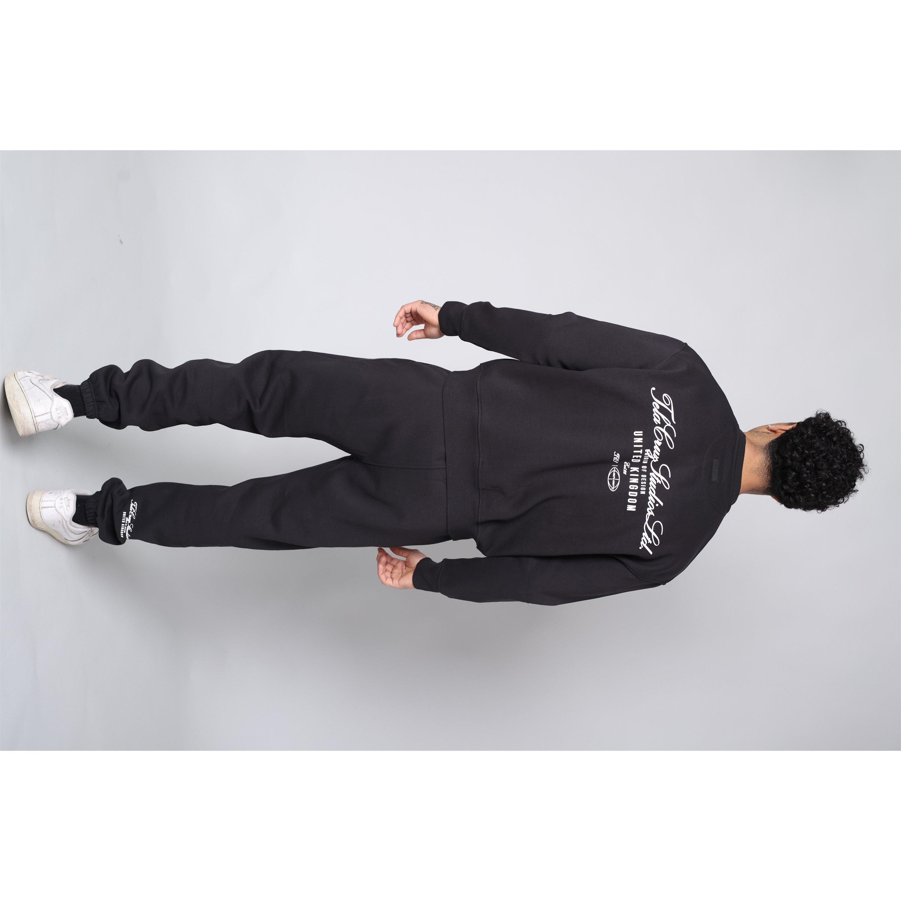 Negro - Tela Cruz - Men's Studio Crew Sweatshirt - 3