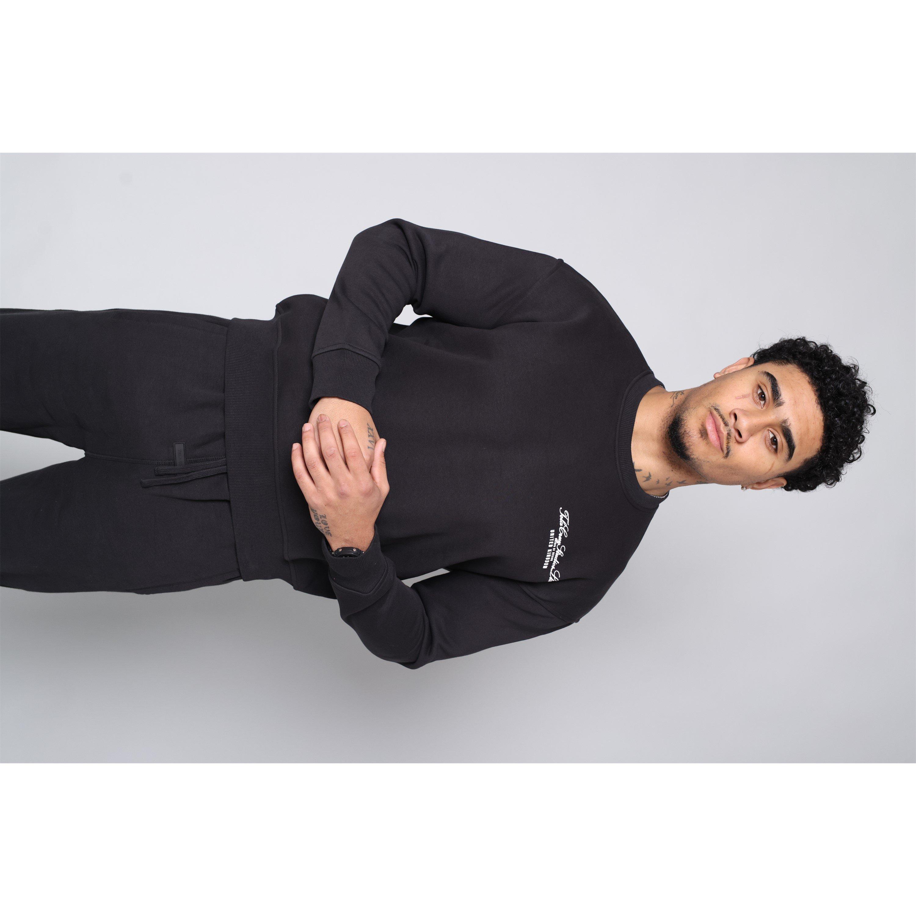 Negro - Tela Cruz - Men's Studio Crew Sweatshirt - 4