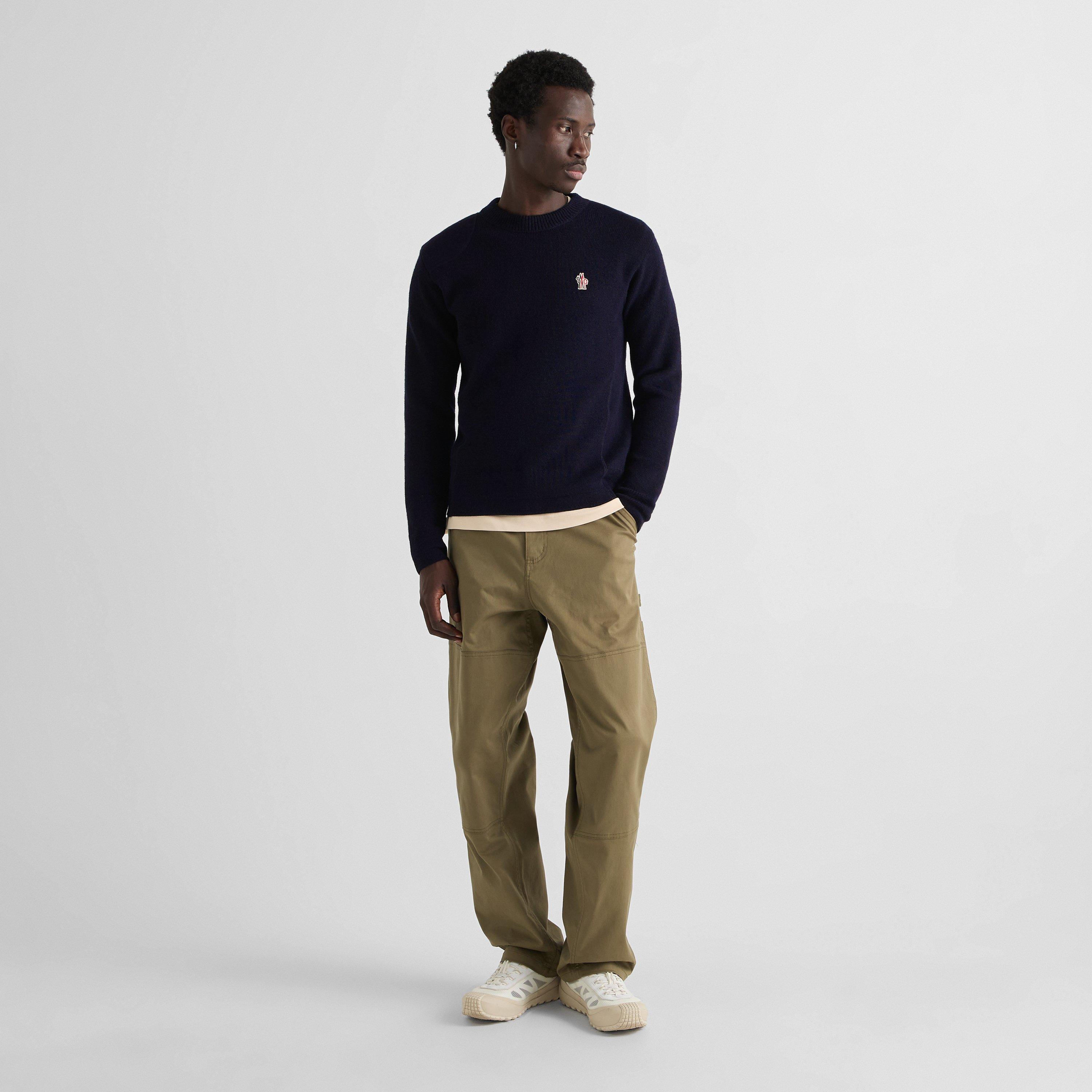 Navy 74S - Moncler - Men's Knit Crew Wool Sweater - 6