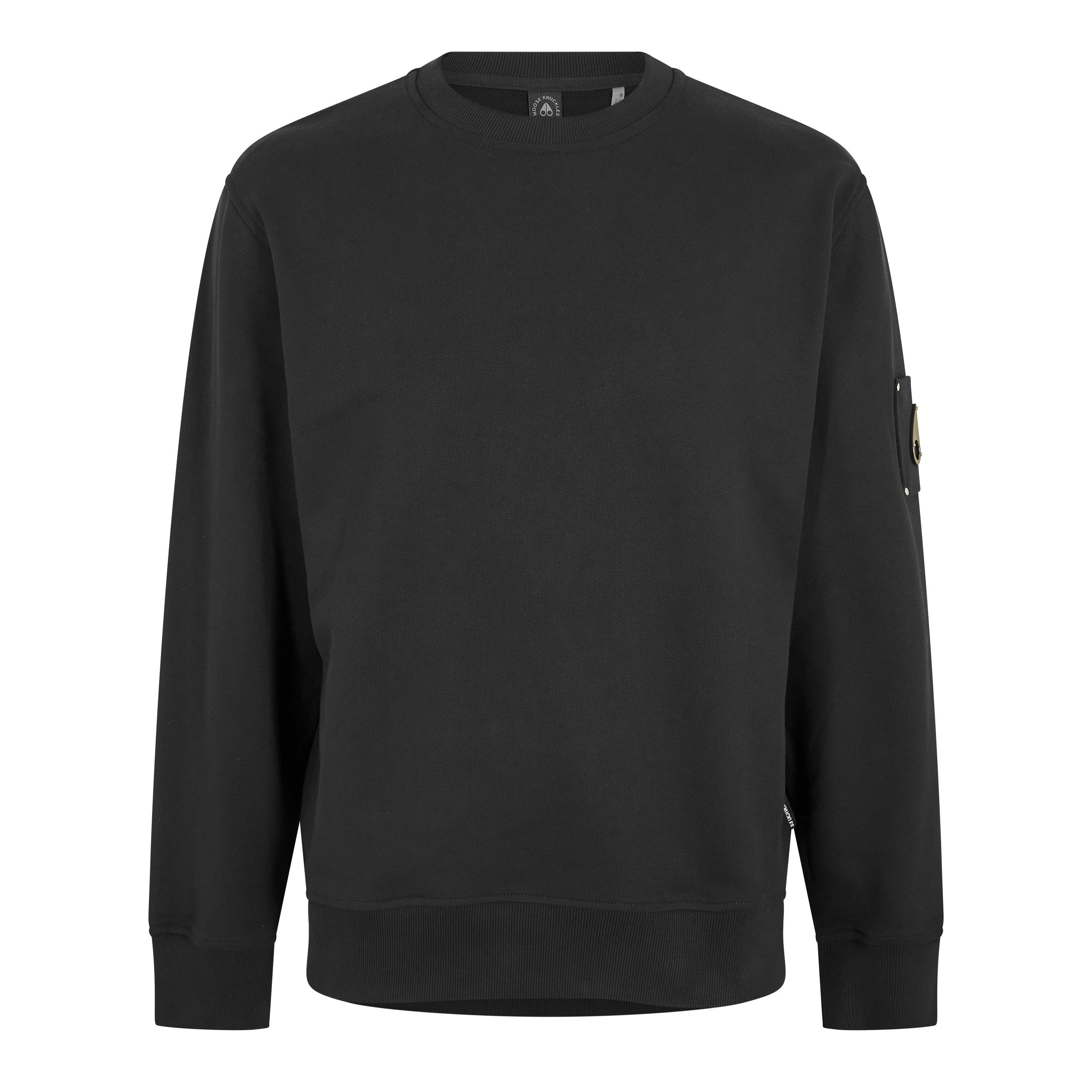 Black - Moose Knuckles - Men's Hartsfield Crew Sweatshirt - 1