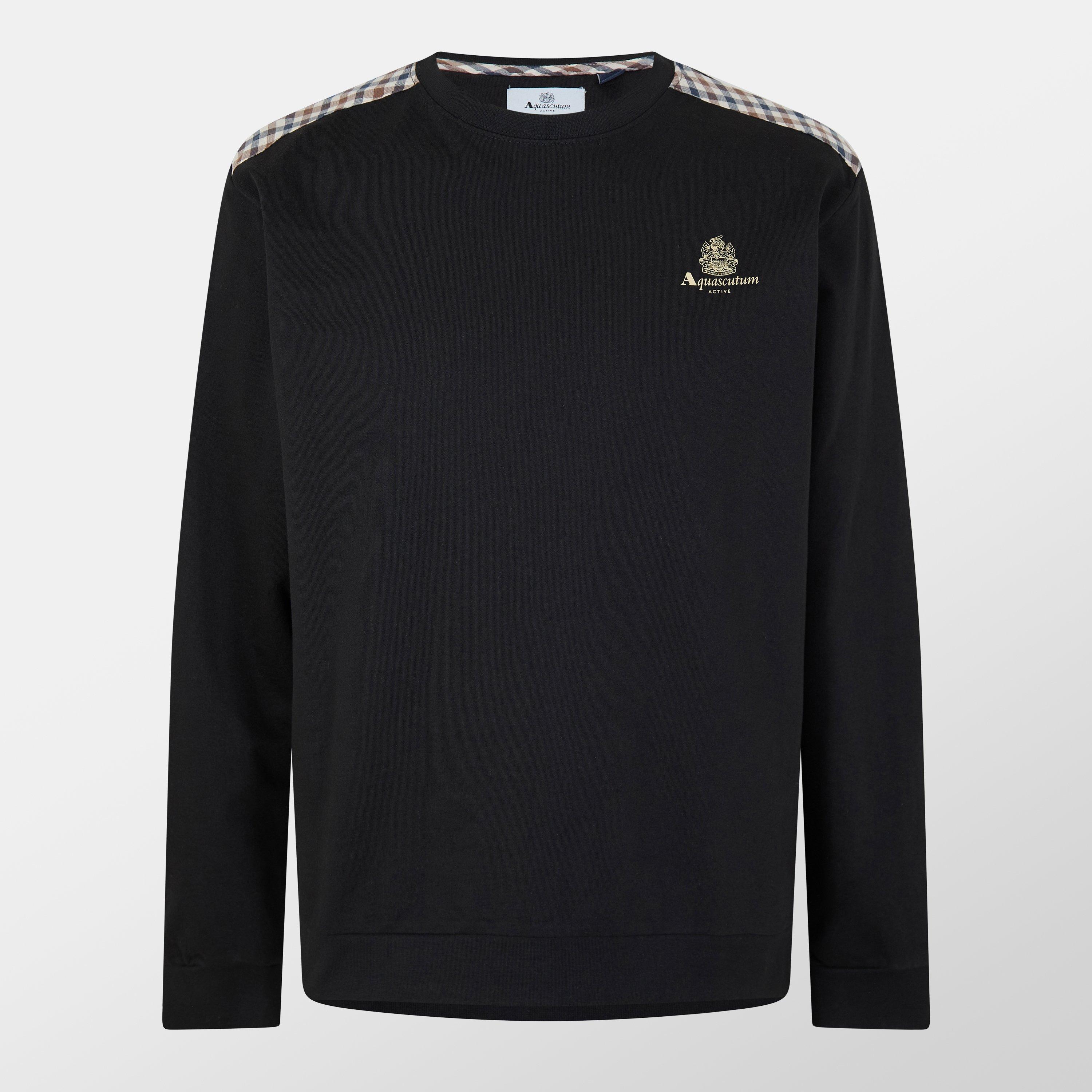 Black - Aquascutum - Men's AquAct Tape Sweatshirt - 1