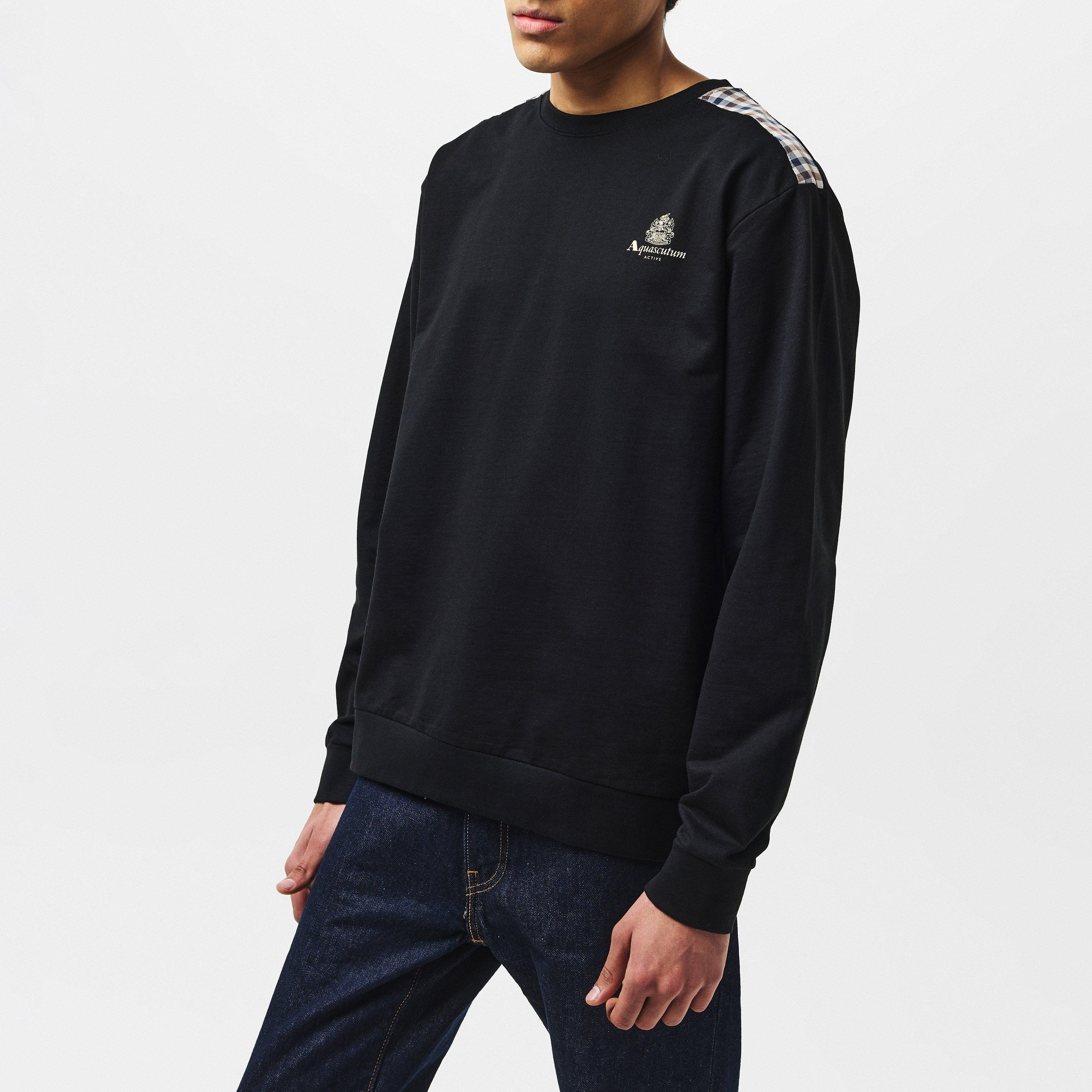 Black - Aquascutum - Men's AquAct Tape Sweatshirt - 3