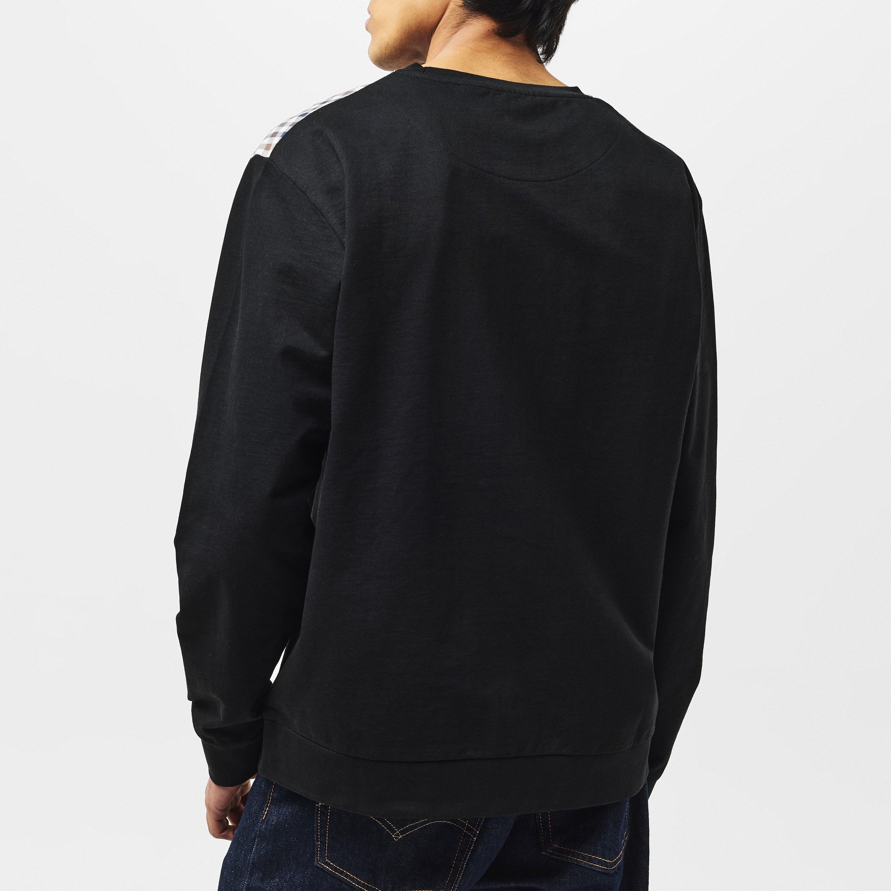 Black - Aquascutum - Men's AquAct Tape Sweatshirt - 4