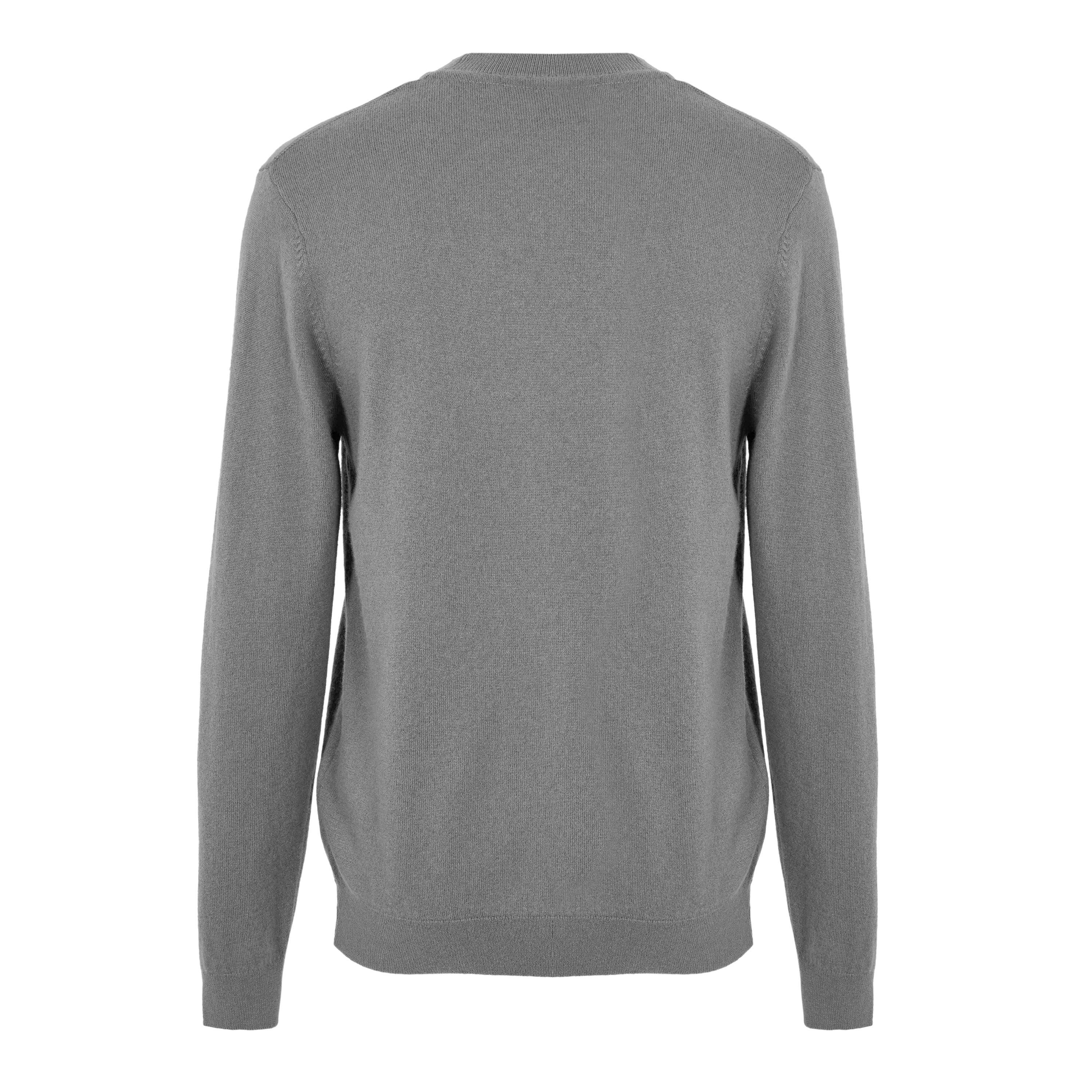 Grey - Jack and Jones - Men's Brooks Relaxed Fit Cashmere Blend Sweater Crew Sweatshirt - 2