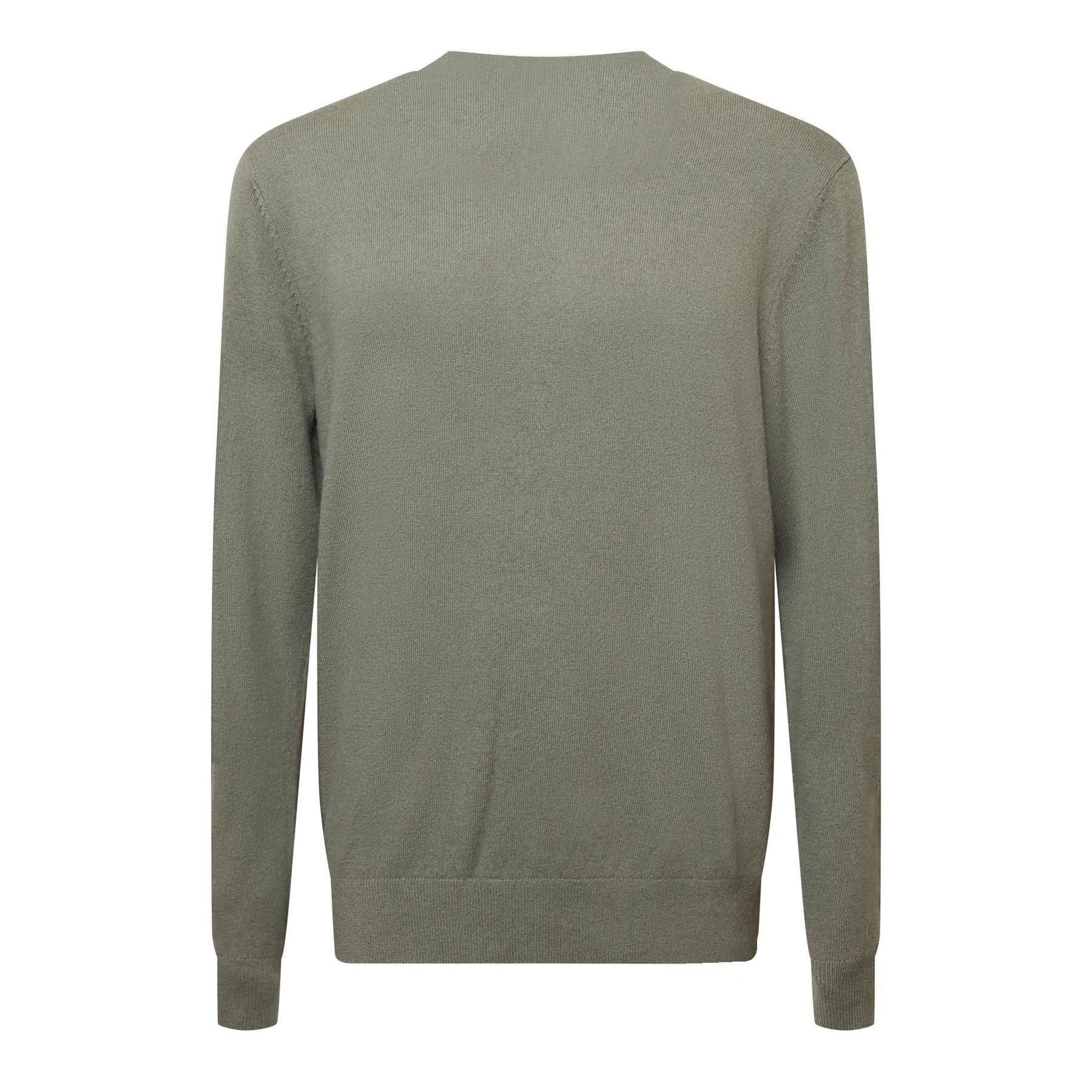 Green - Jack and Jones - Men's Brooks Relaxed Fit Cashmere Blend Sweater Crew Sweatshirt - 2