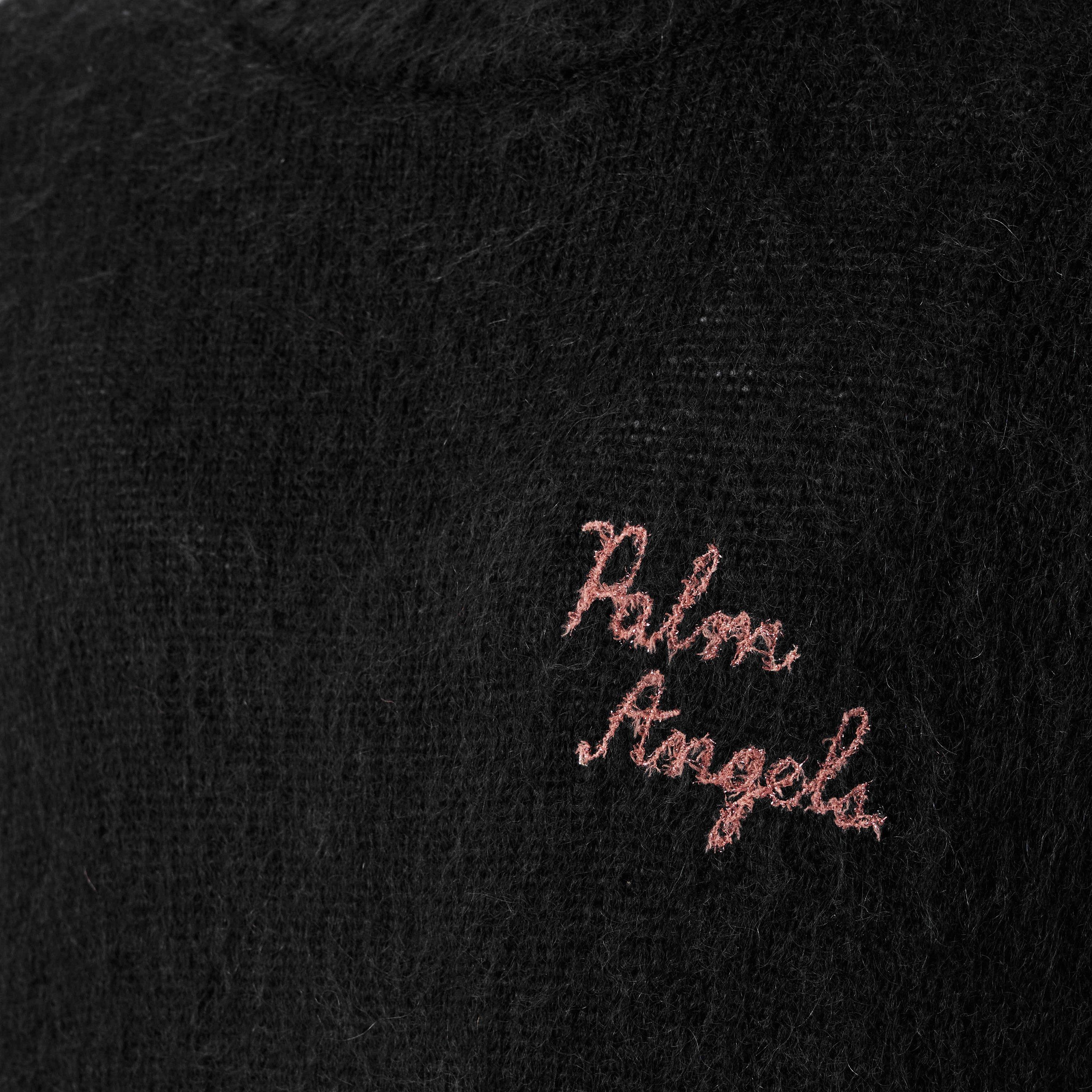 Black/Fuchsia - Palm Angels - Men's Brushed Crew Sweatshirt - 4