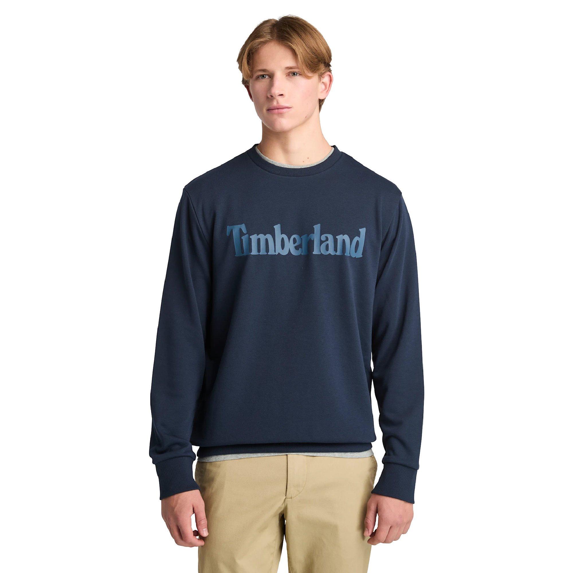Dark Sapphire - Timberland - Men's Northwood Wordmark Cotton Long-Sleeve Sweatshirt - 2