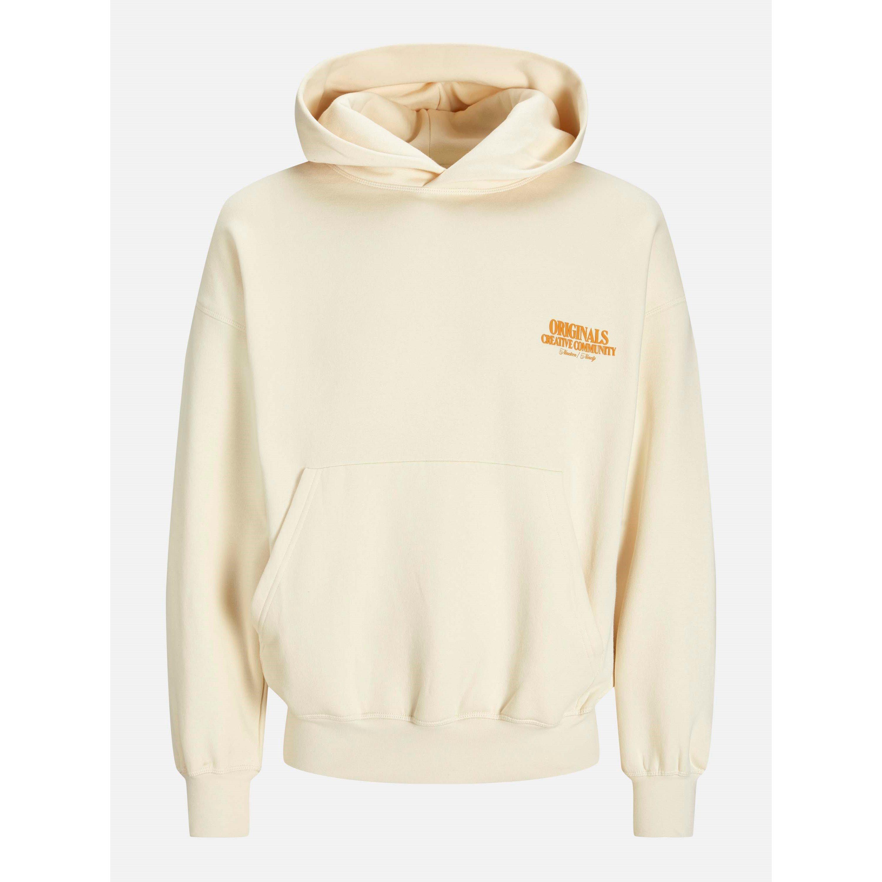 Antique White - Jack and Jones - Men's Printed Crew Sweatshirt - 1