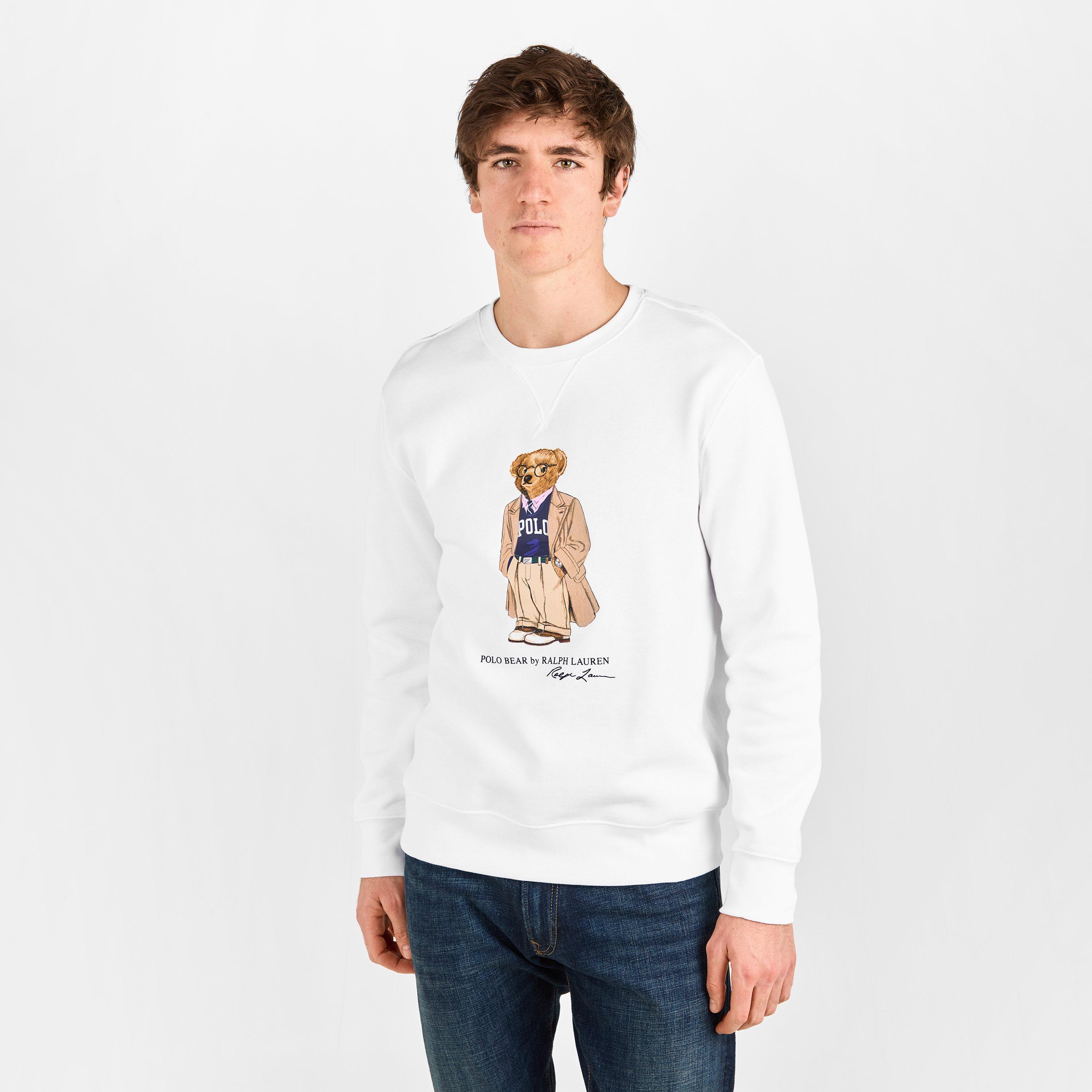White Bear - Polo Ralph Lauren - Men's Bear Crew Sweatshirt - 3
