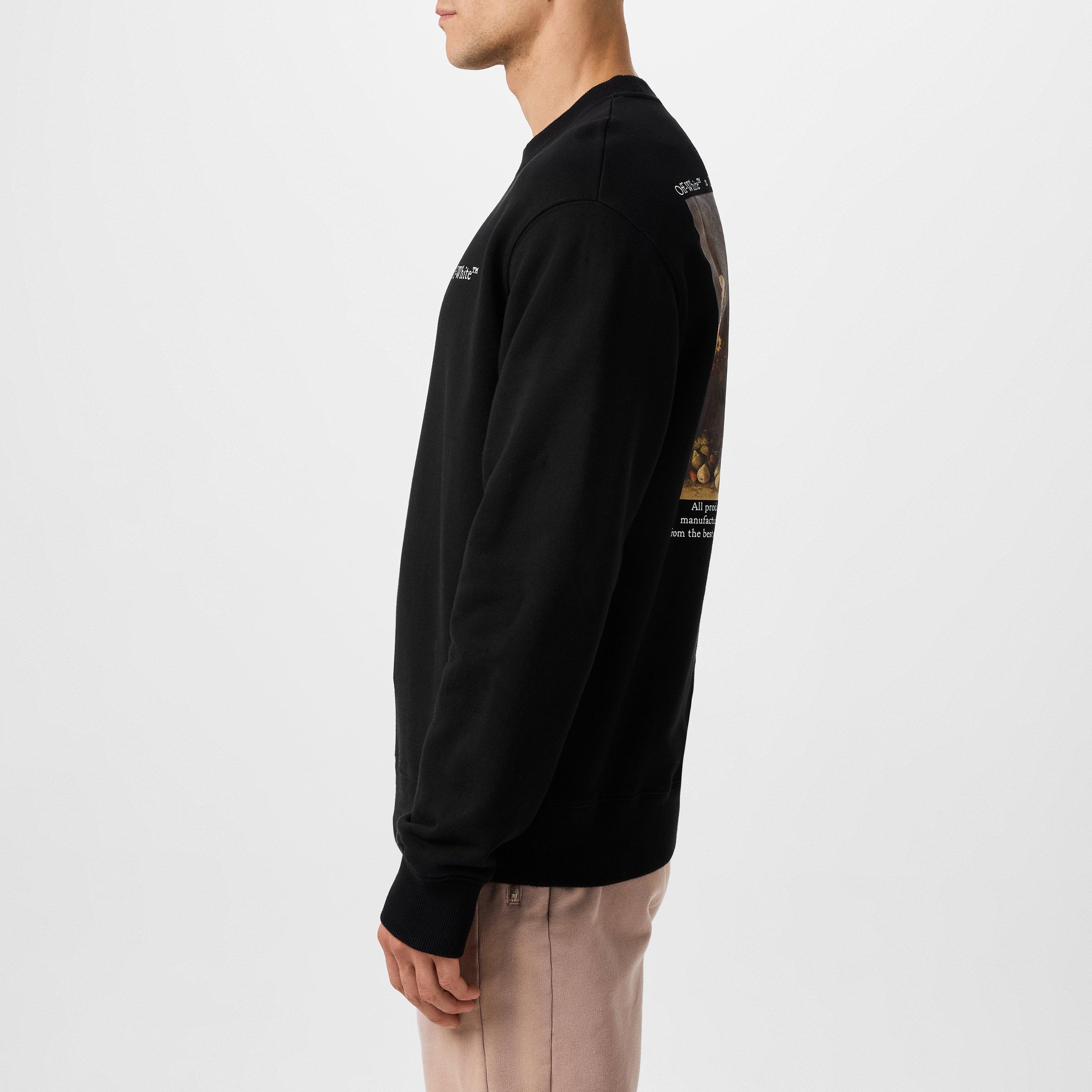 Black/White - Off White - Men's Caravaggio Lute Skate Slim Crew-Neck Sweatshirt - 2