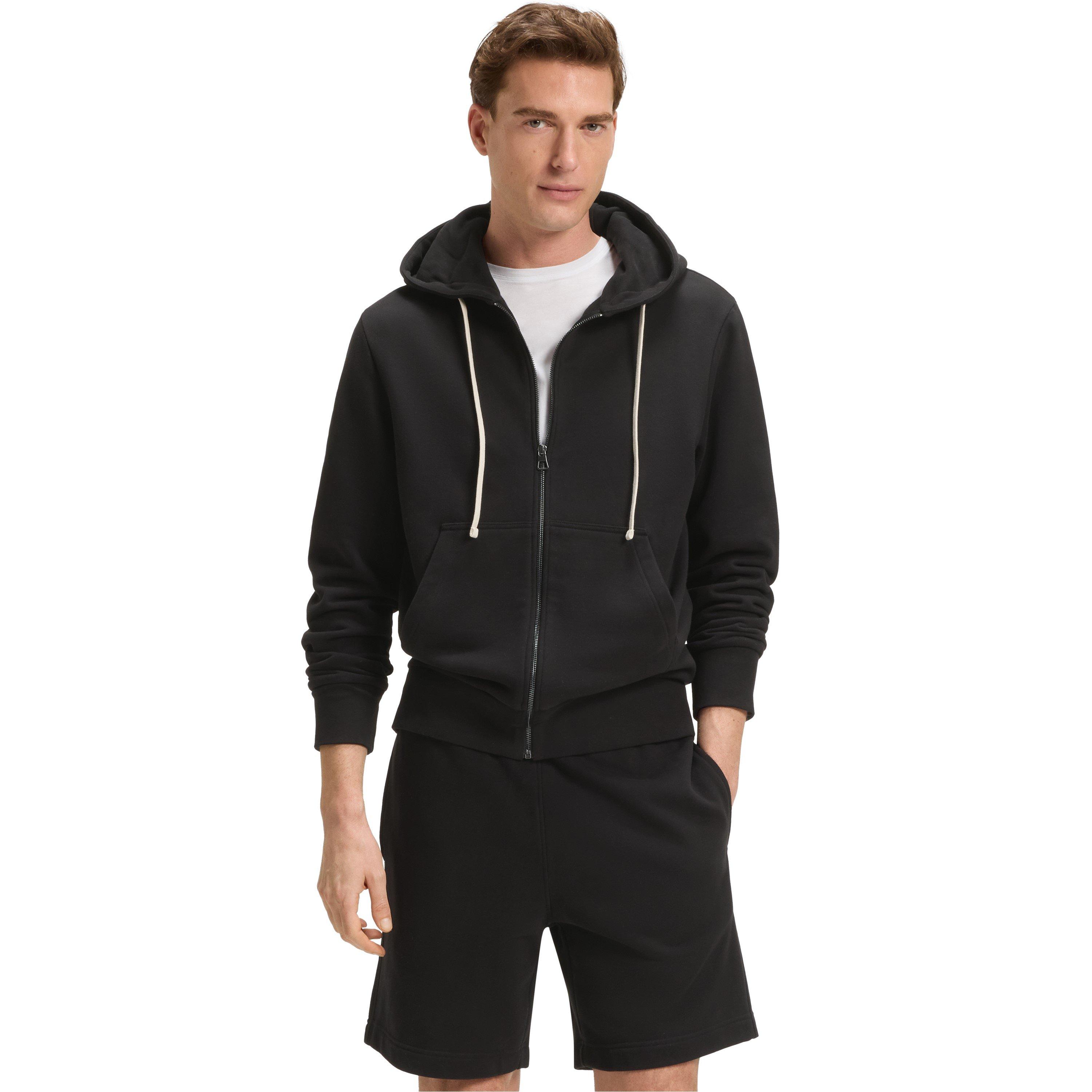 Black 001 - Boss - Men's  x Beckham Zip Hoodie, Luxurious Cotton - 2
