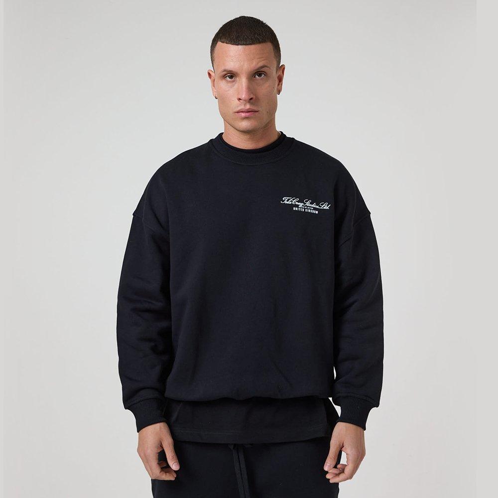 Black - Tela Cruz - Men's Crew Sweater - 1