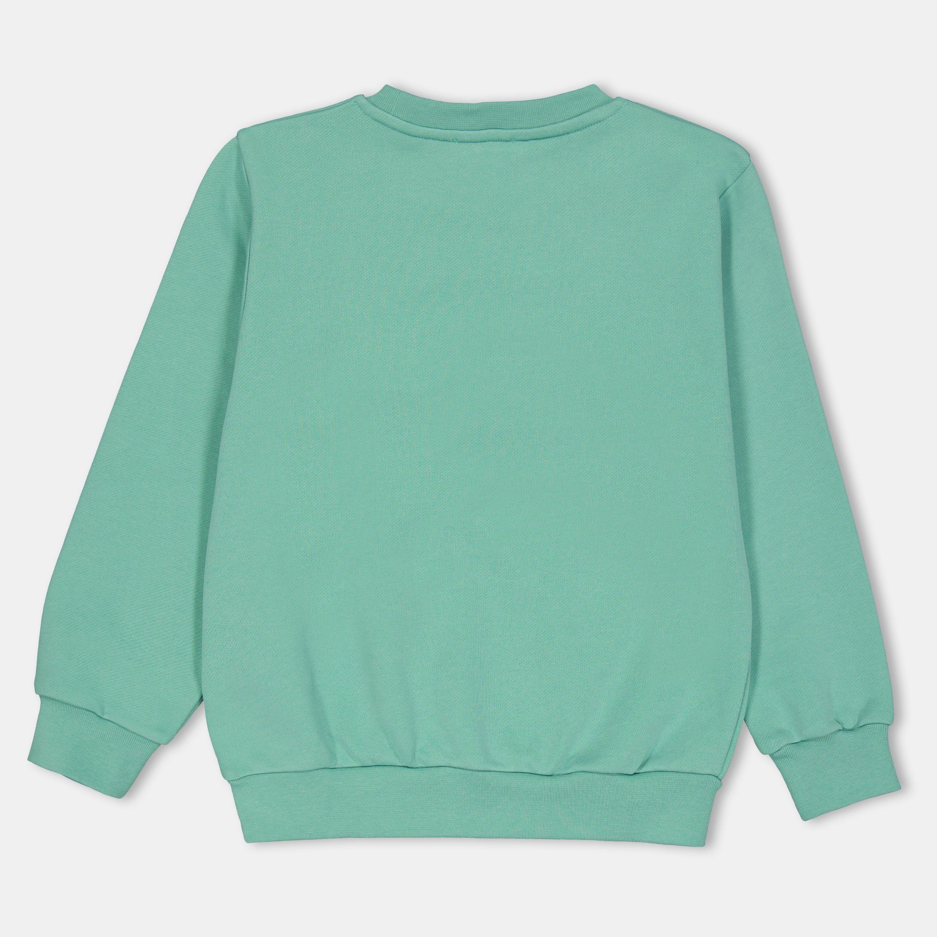 6G690 Sea Gren - Versace - Unisex Kids' Large Logo Crew Sweatshirt - 2