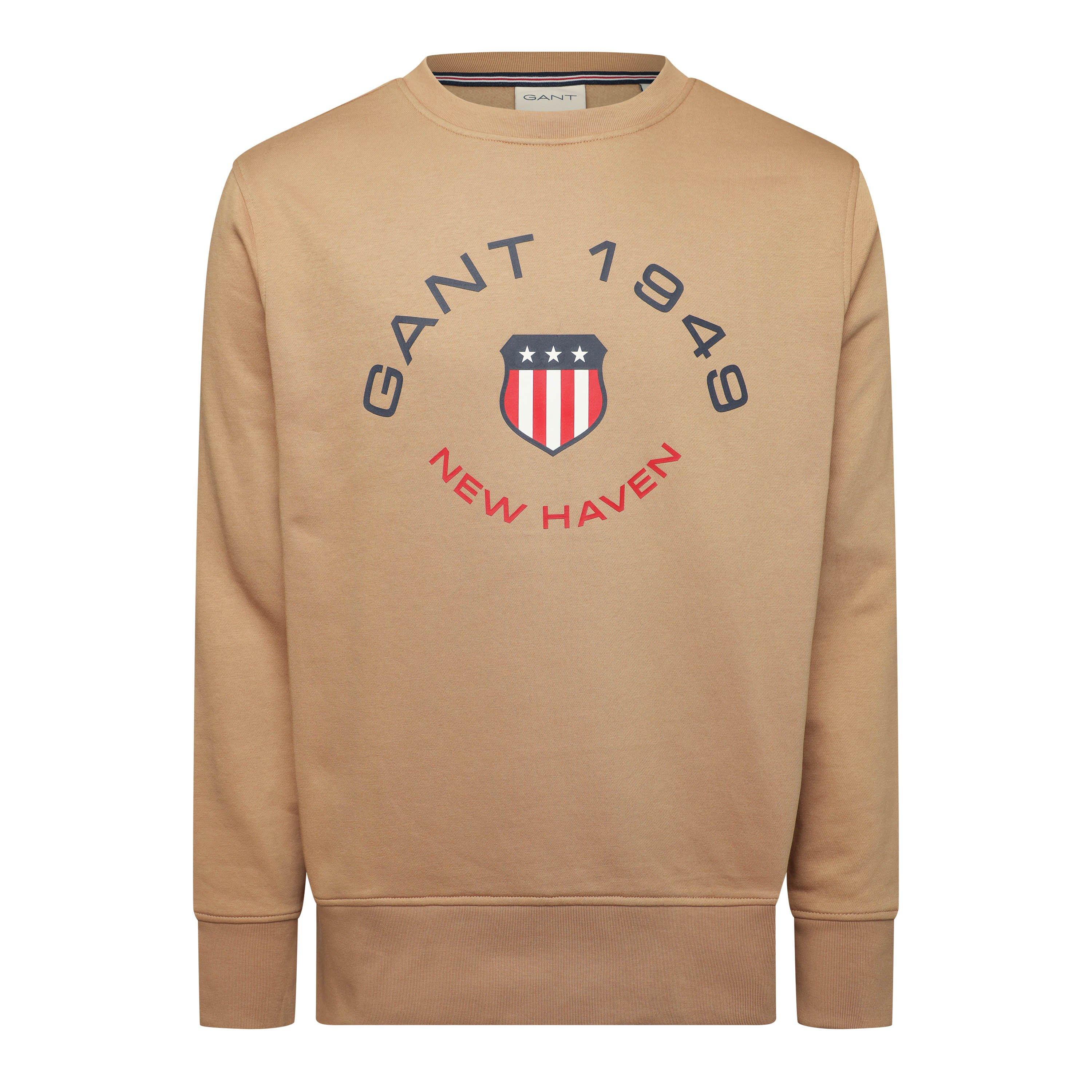 CARAMEL BEIGE - Gant - Gant Graph Crewneck Sn64 - 1
