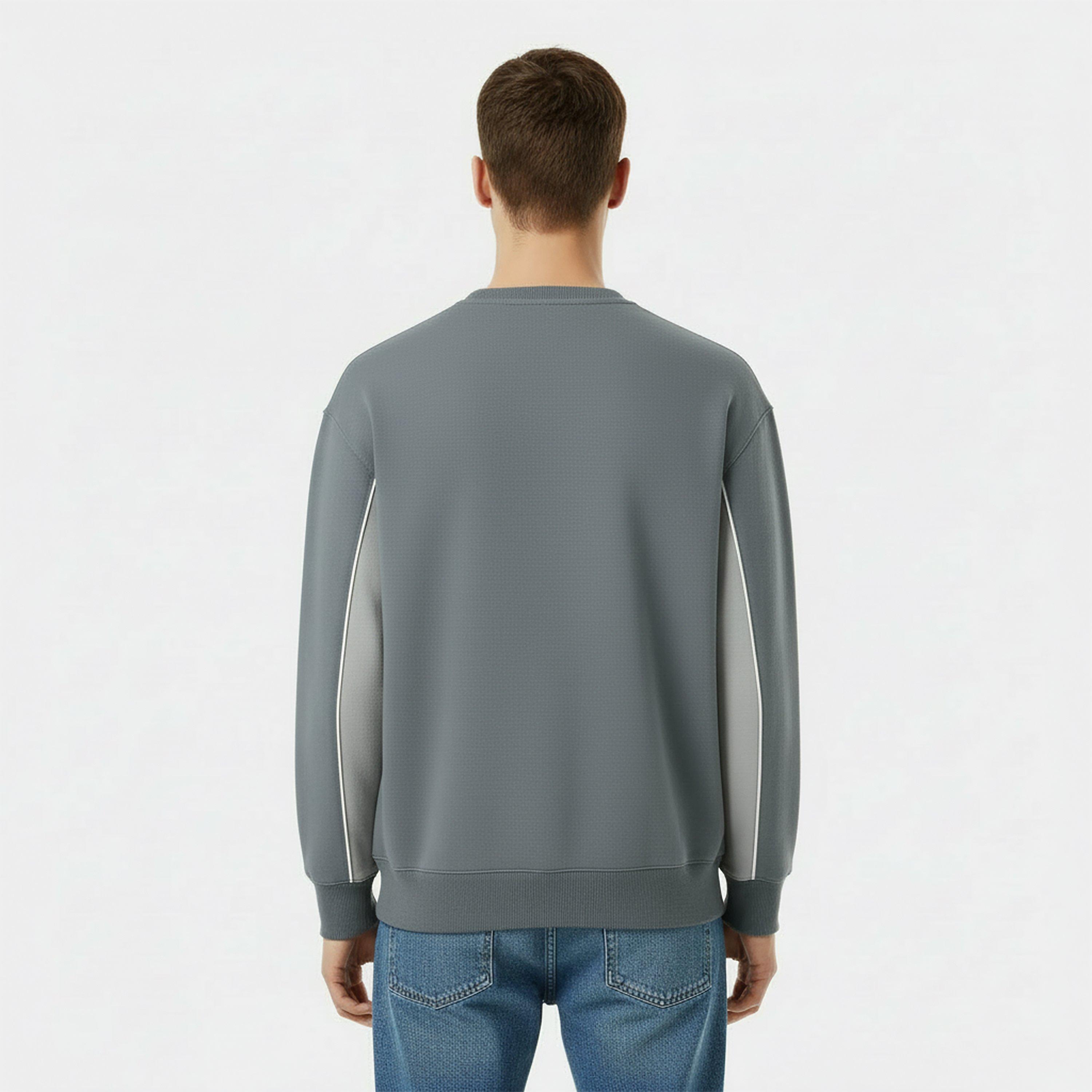 Leisteen/Grijs - Slazenger - Fleece Sportswear Crew Sweat Mens - 4