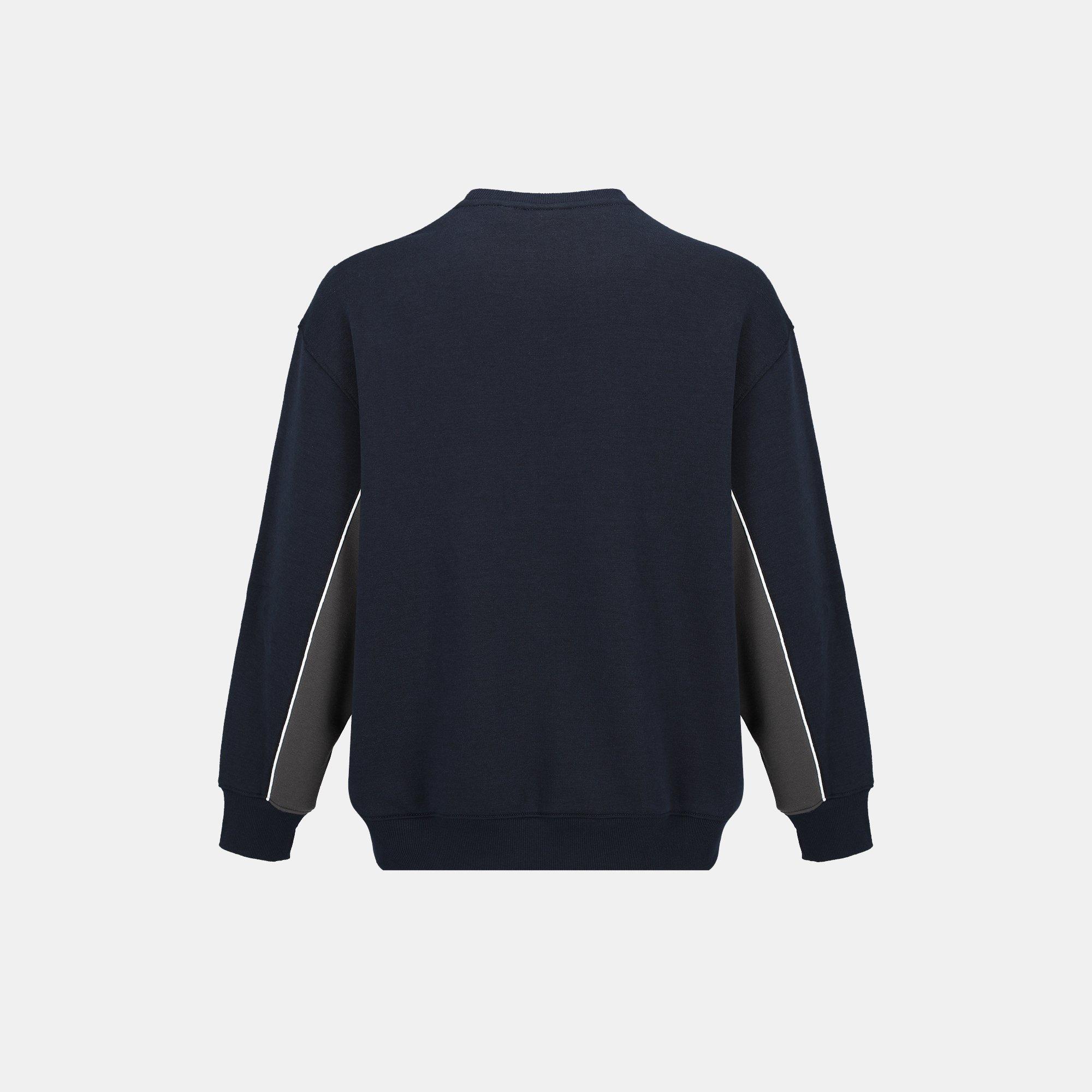 Navy/Smoke - Slazenger - Fleece Sportswear Crew Sweat Mens - 2