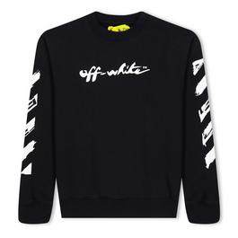 Off White Script Crewneck Juniors