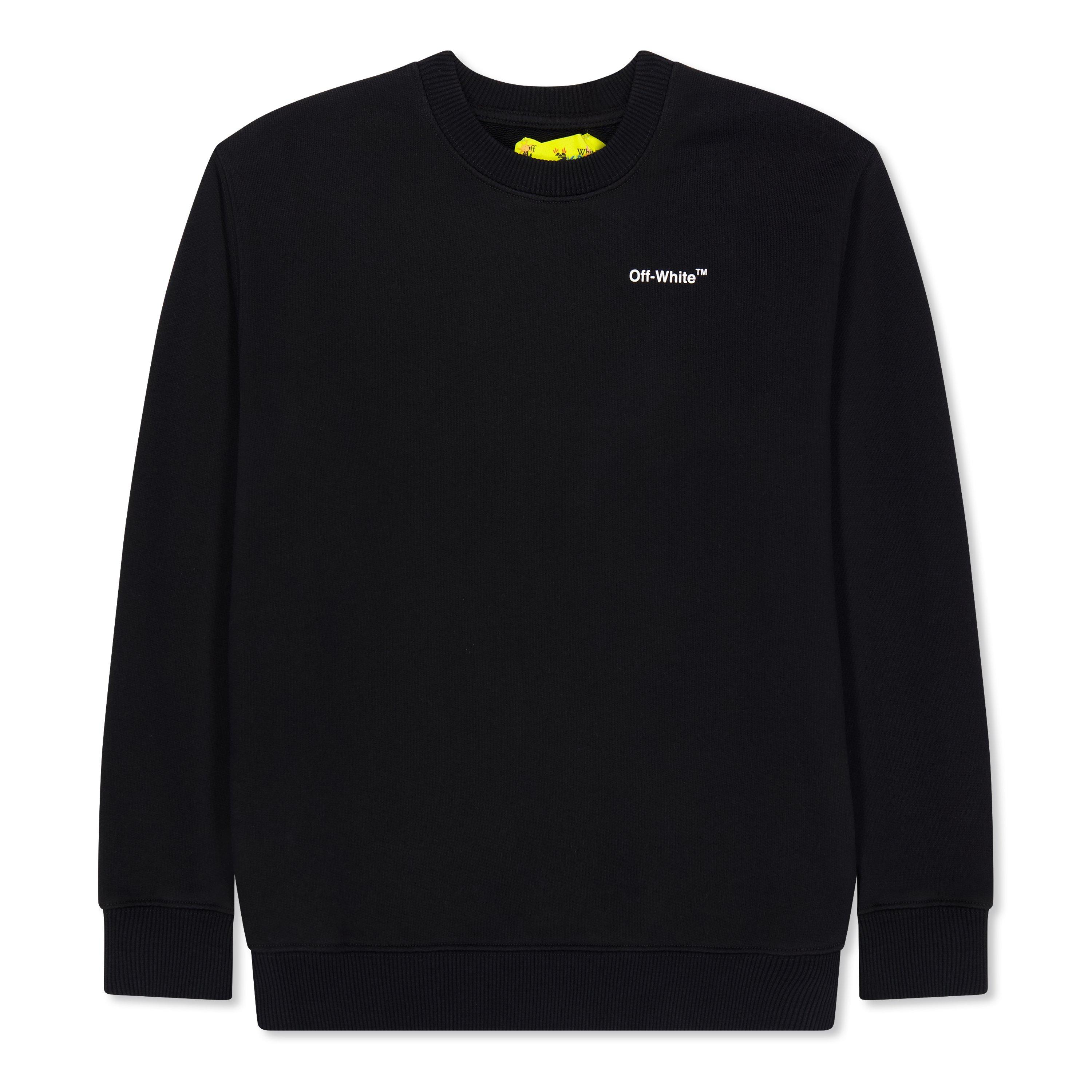 Black/Multi - Off White - Kids  Arrow Crewneck Hoodie, Racing Arrows Design - 1