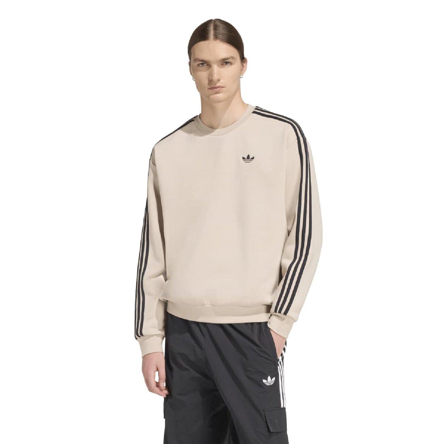 stone khaki - adidas Originals - adidas Originals Adicolor 3-Stripes Oversized Sweatshirt - 2
