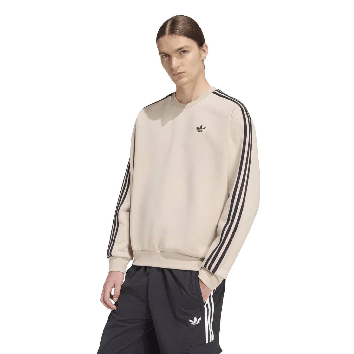 stone khaki - adidas Originals - adidas Originals Adicolor 3-Stripes Oversized Sweatshirt - 5