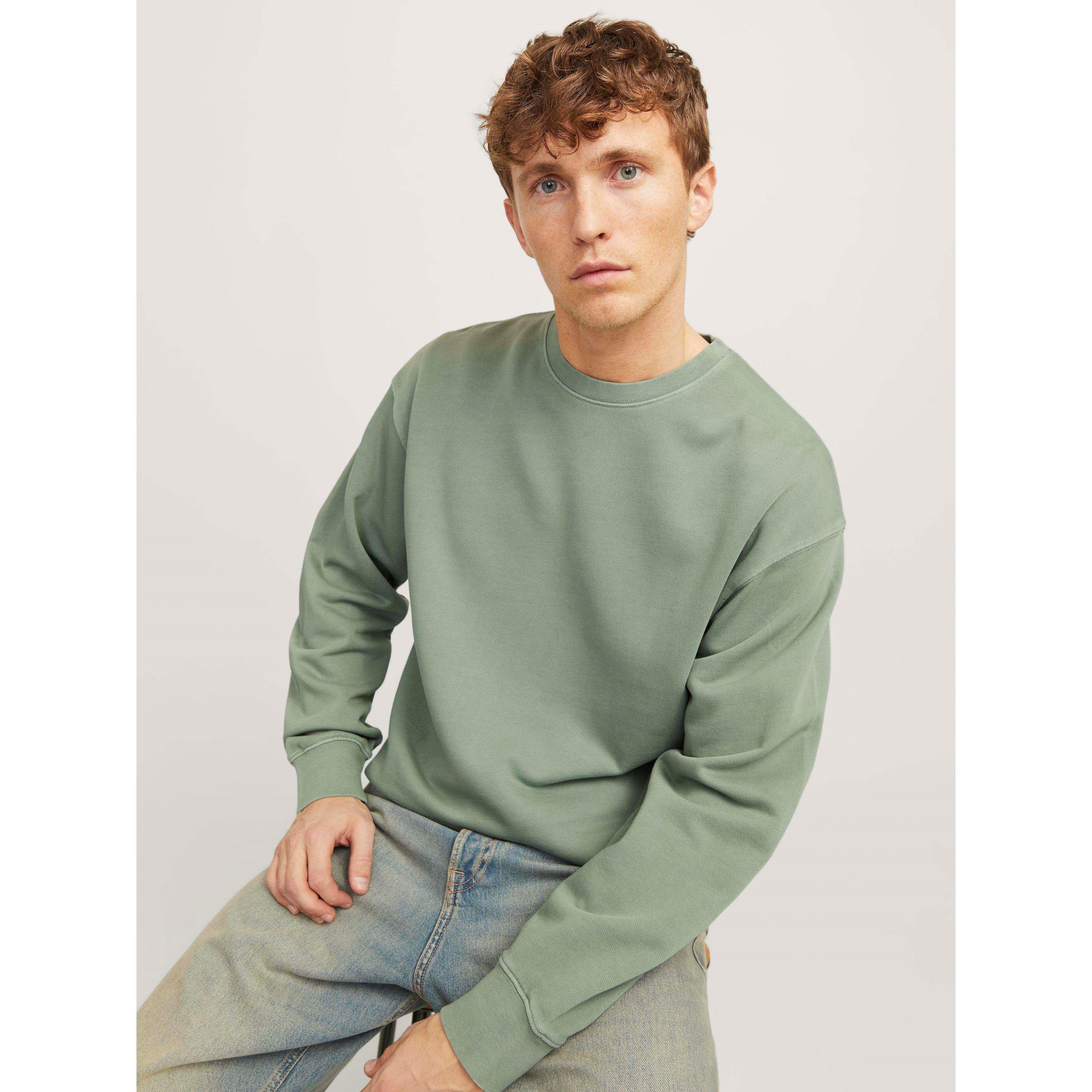 Iceberg Green - Jack and Jones - Men's Faded Sweat Crew Neck Sweatshirt - 6