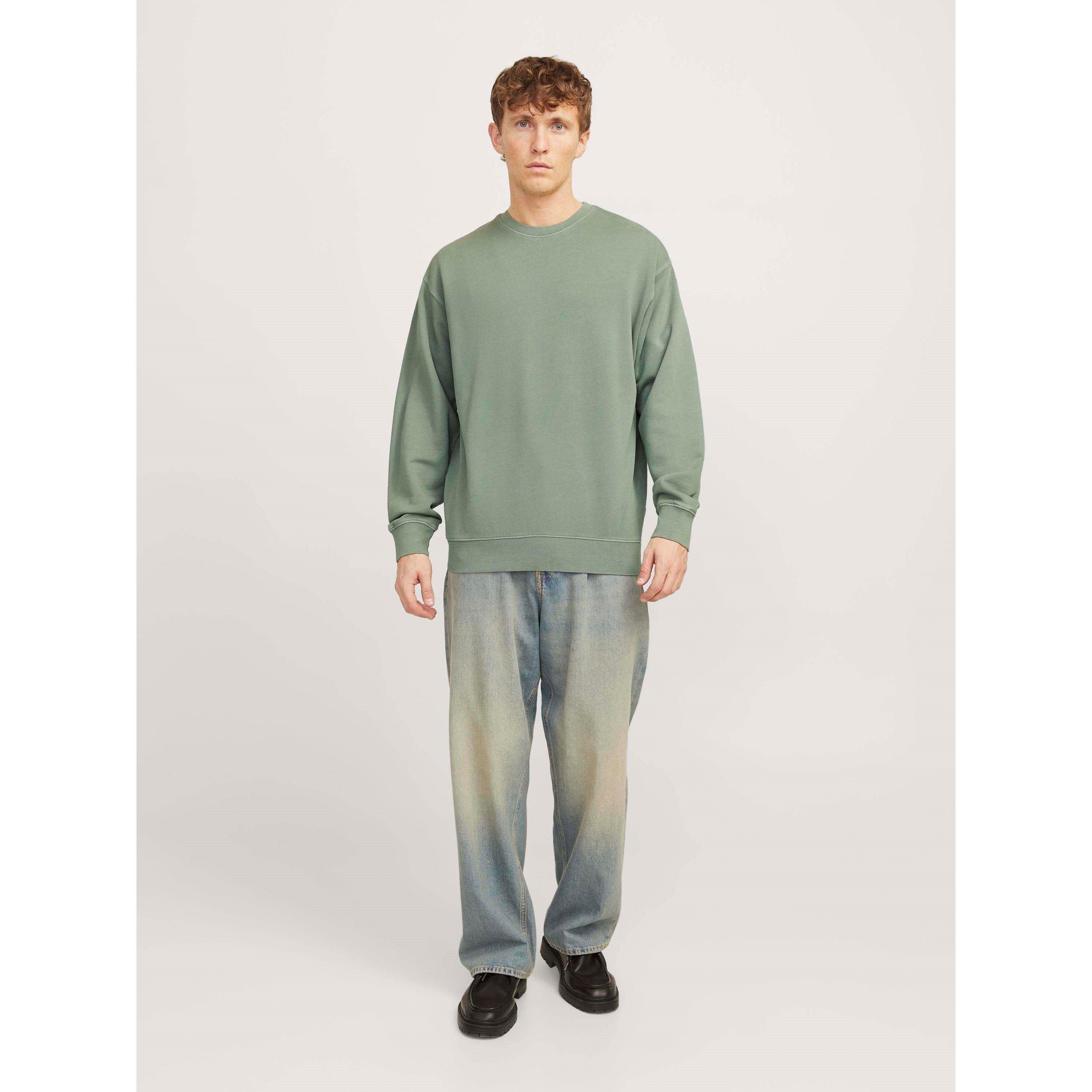 Iceberg Green - Jack and Jones - Men's Faded Sweat Crew Neck Sweatshirt - 7