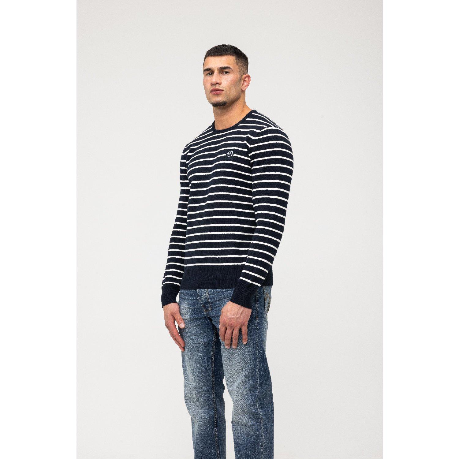 Navy - Marshall Artist - Men's Stkhlm Knitted Crew Sweatshirt - 1