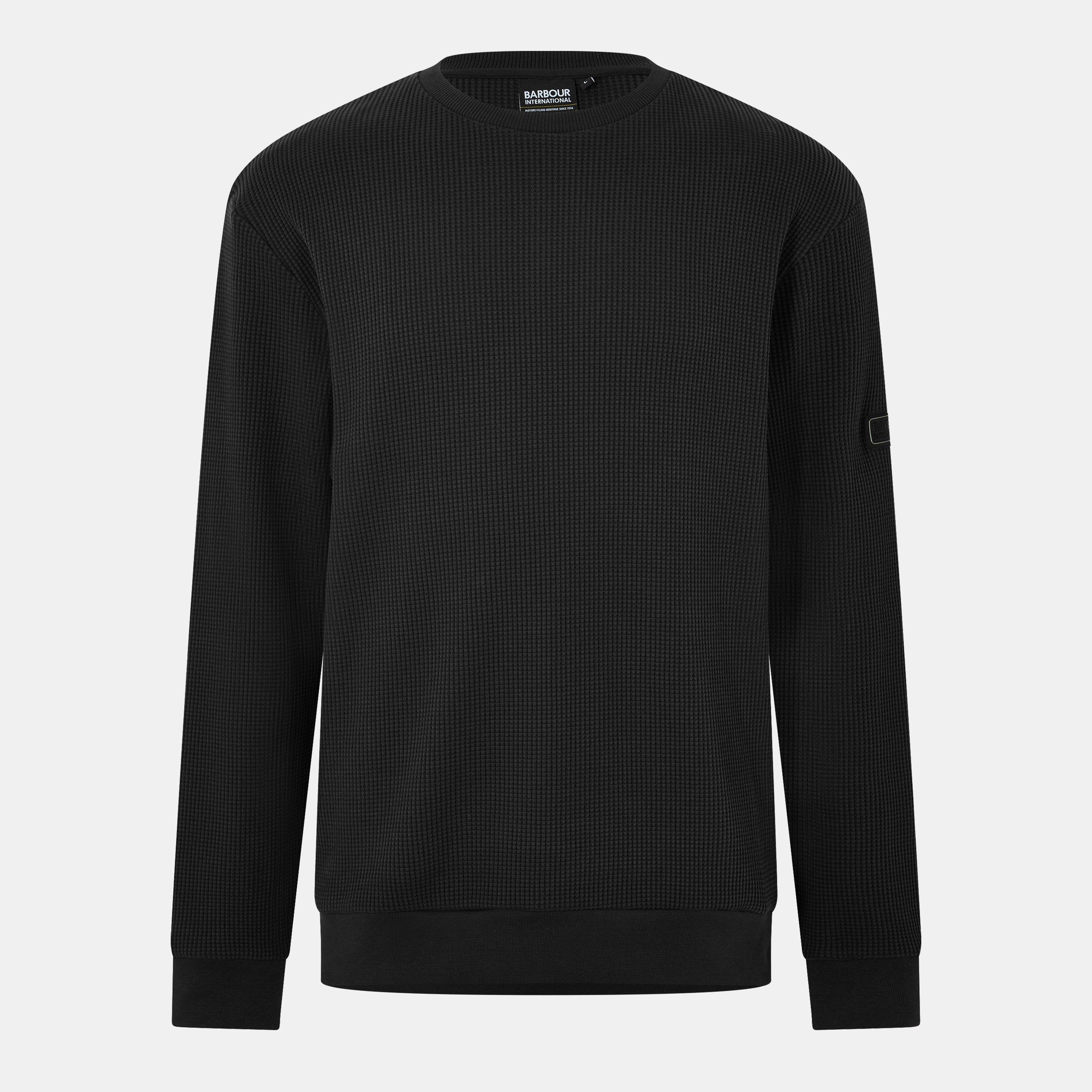 Barbour International Men's Curve Crew Sweatshirt - Black Bk11 - M