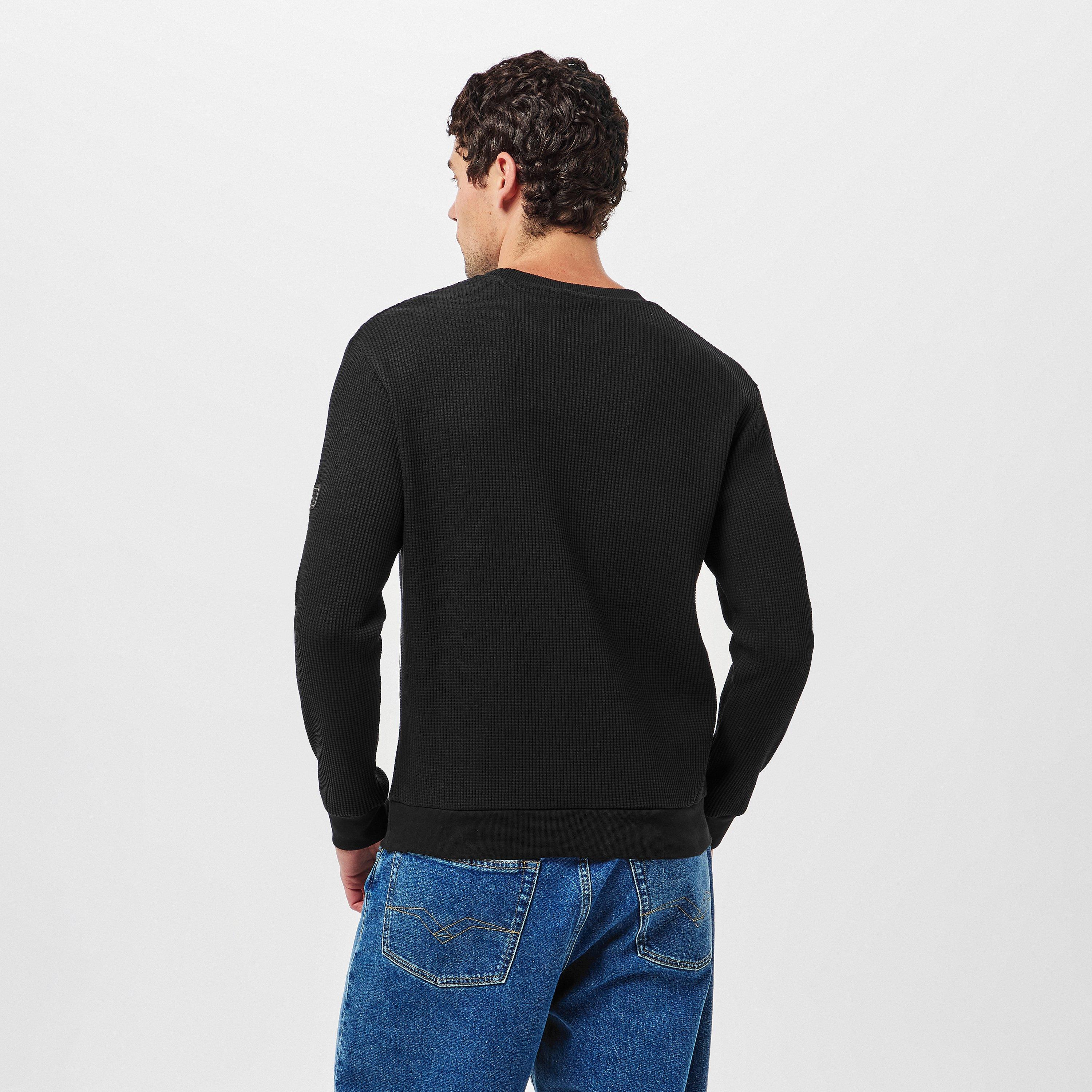 Black BK11 - Barbour International - Mens Curve Crew Sweatshirt - 4