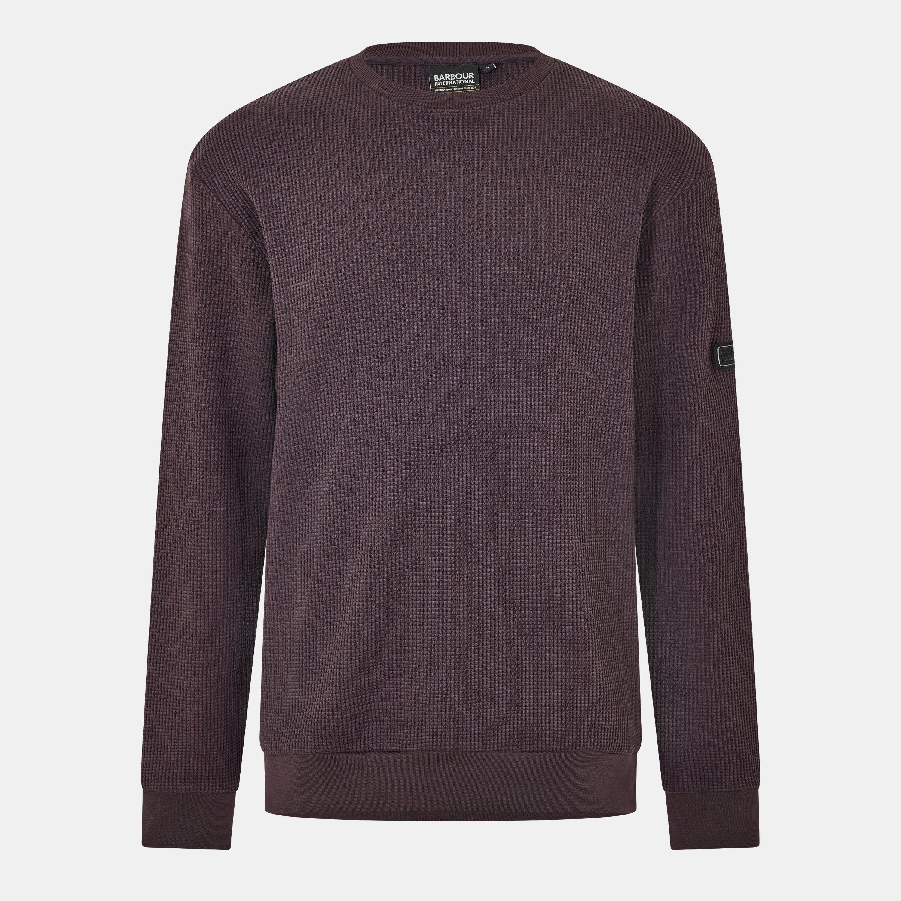 Barbour International Mens Curve Crew Sweatshirt - Java Red BR18 - L