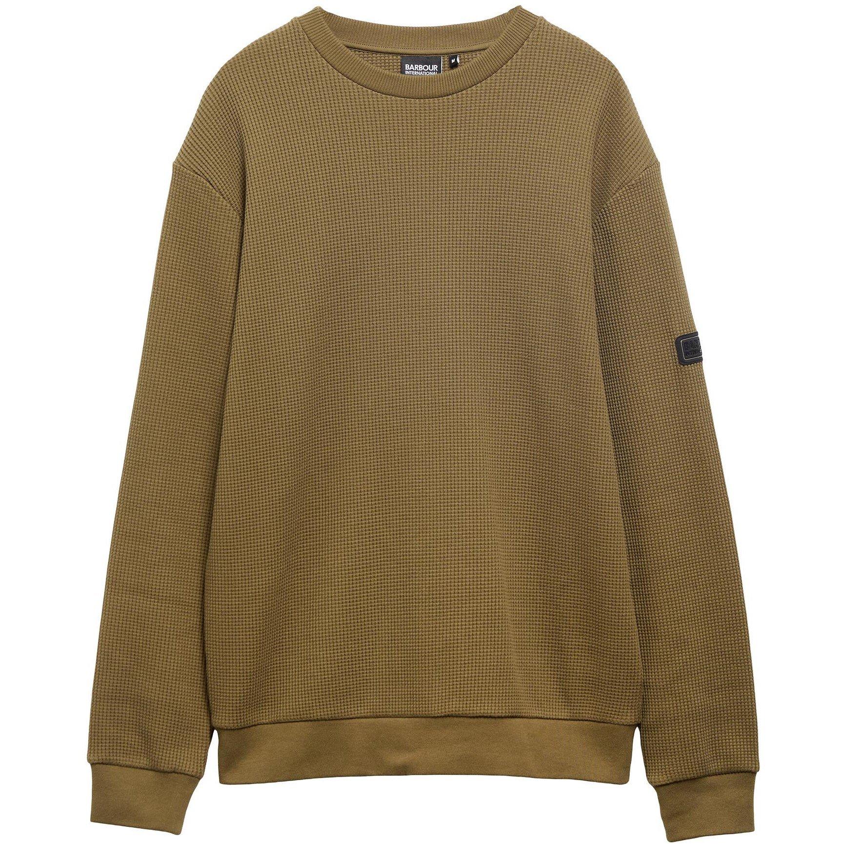 Barbour International Mens Curve Crew Sweatshirt - Olive OL99 - M