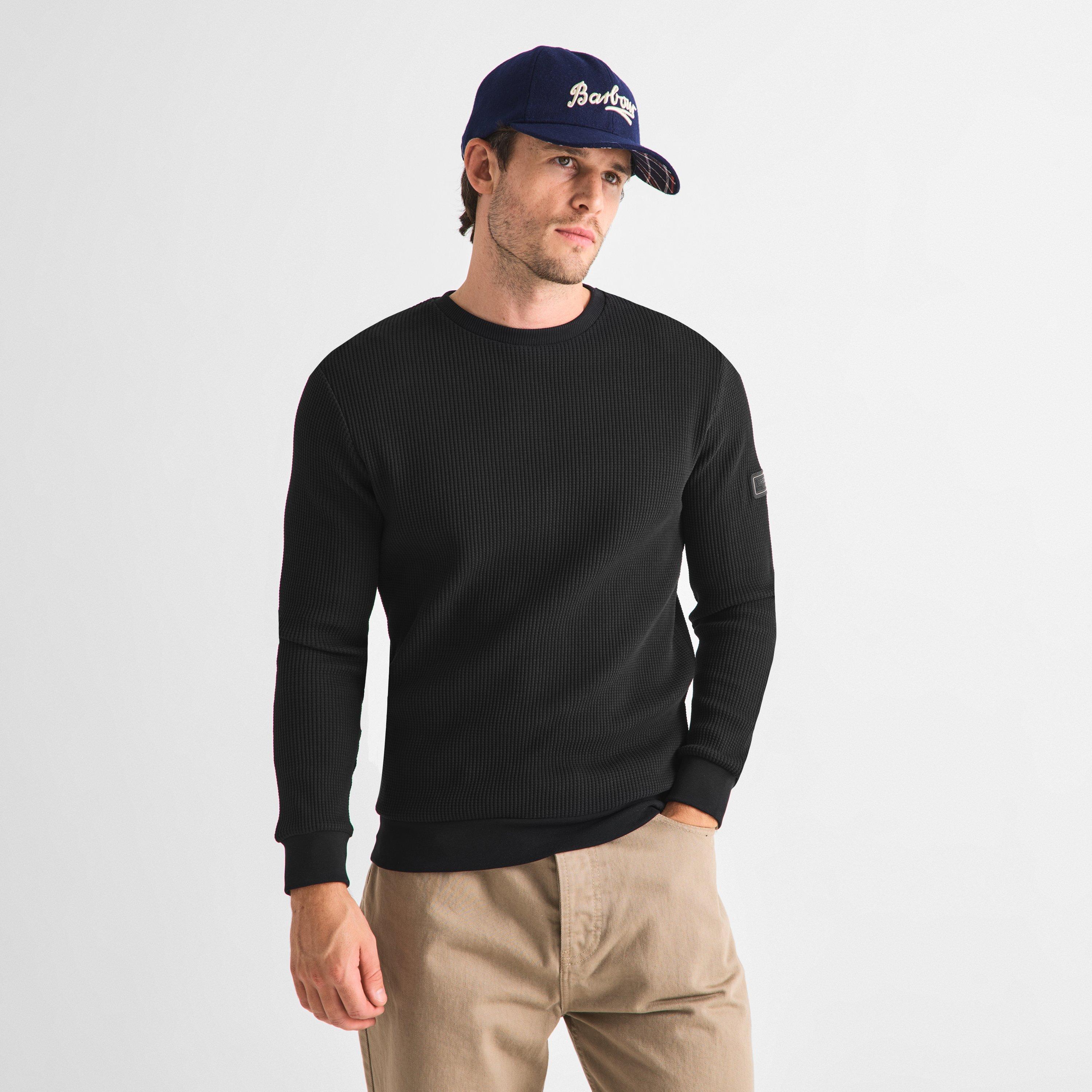 Black BK11 - Barbour International - Mens Curve Crew Sweatshirt - 3