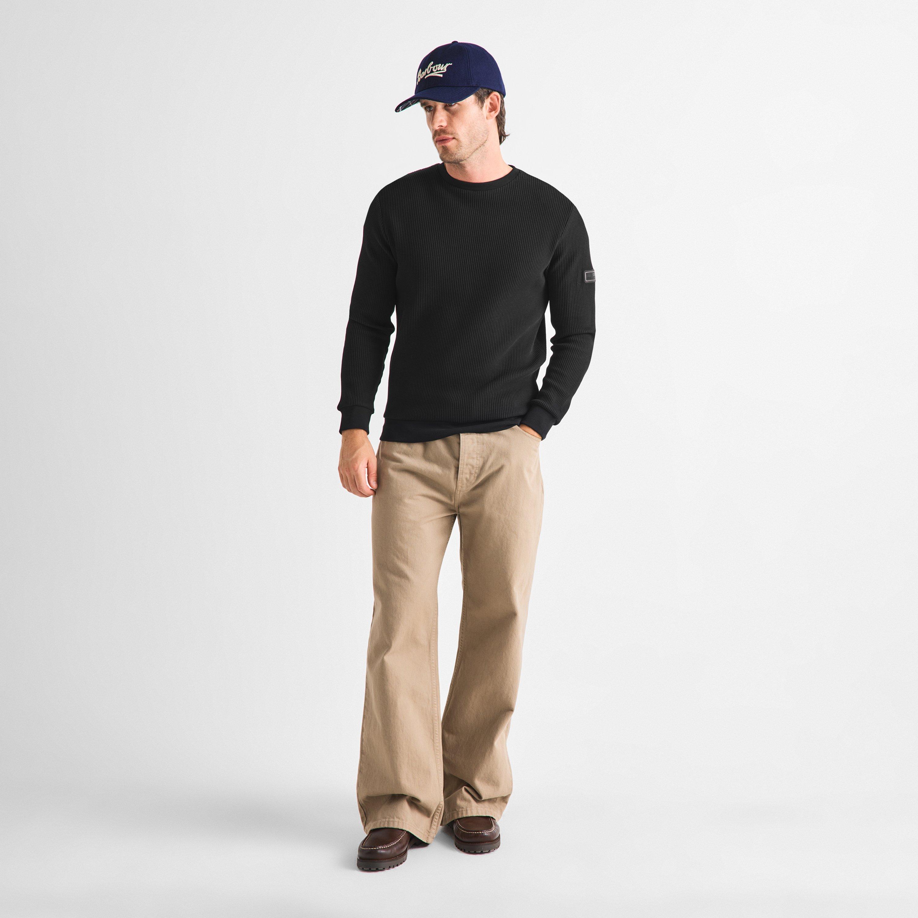 Black BK11 - Barbour International - Mens Curve Crew Sweatshirt - 6