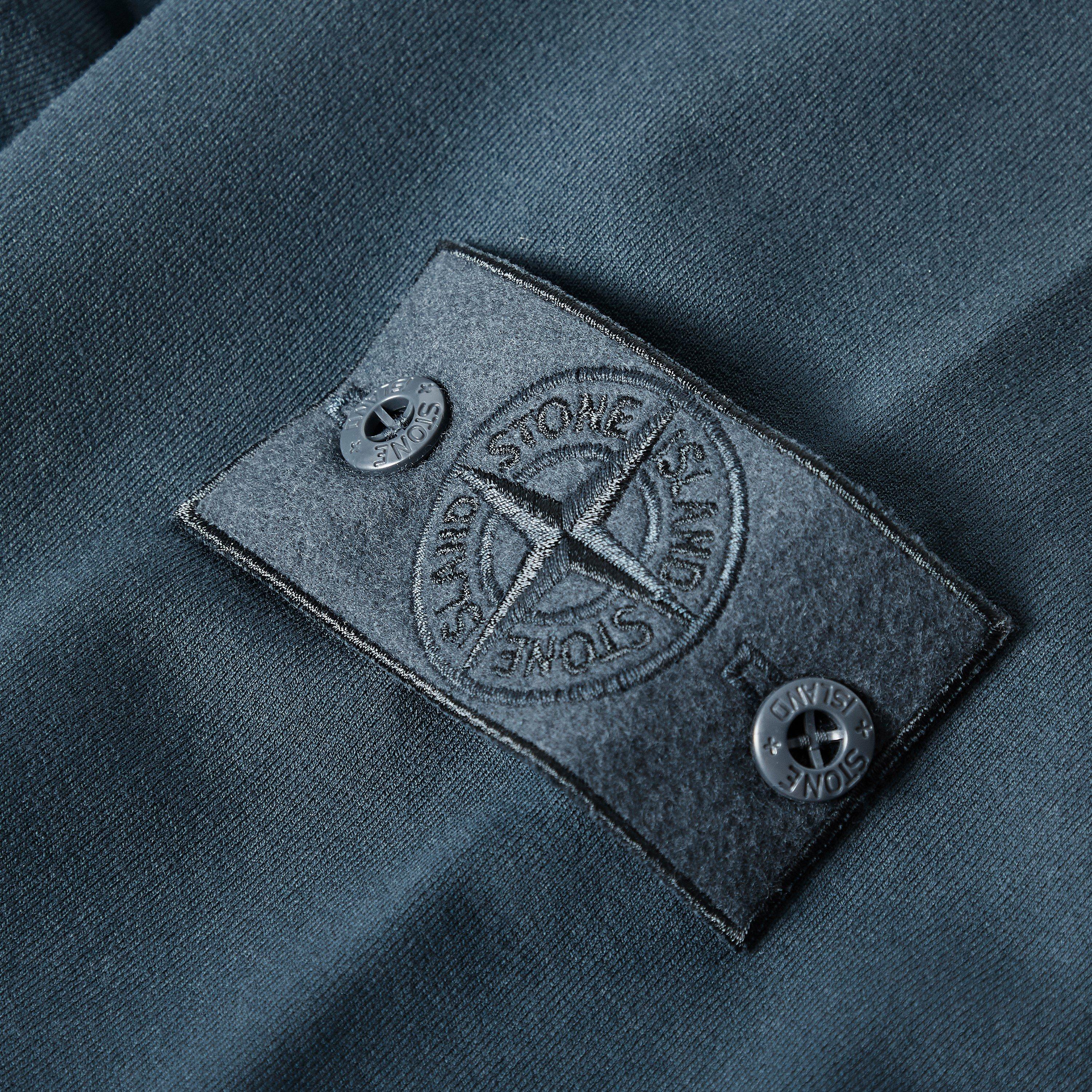 Slate Blu V002E - Stone Island Ghost - Mens Ghost Fleece Sweatshirt - 5